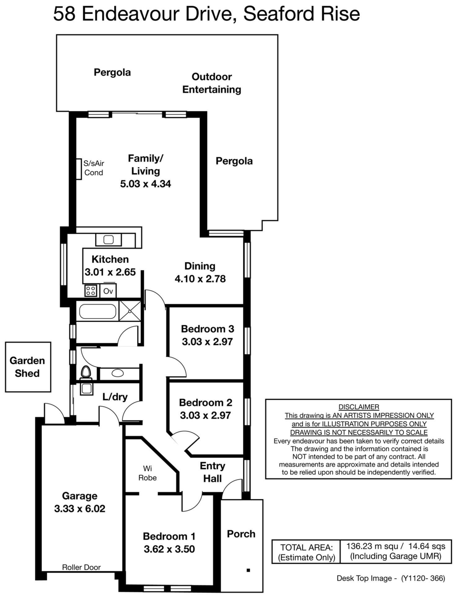 Floorplan of Homely house listing, 58 Endeavour Drive, Seaford Rise SA 5169