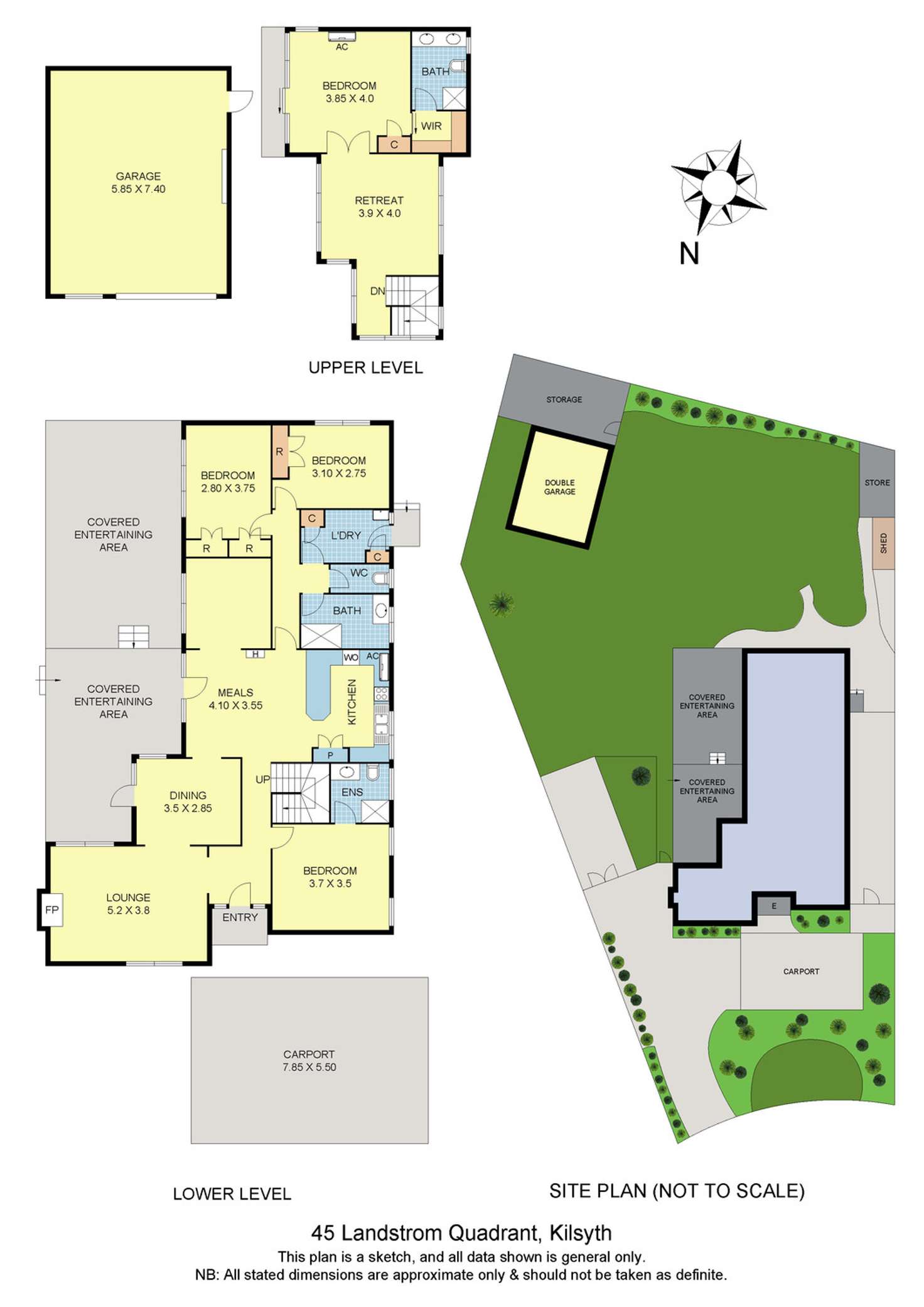 Floorplan of Homely house listing, 45 Landstrom Quadrant, Kilsyth VIC 3137