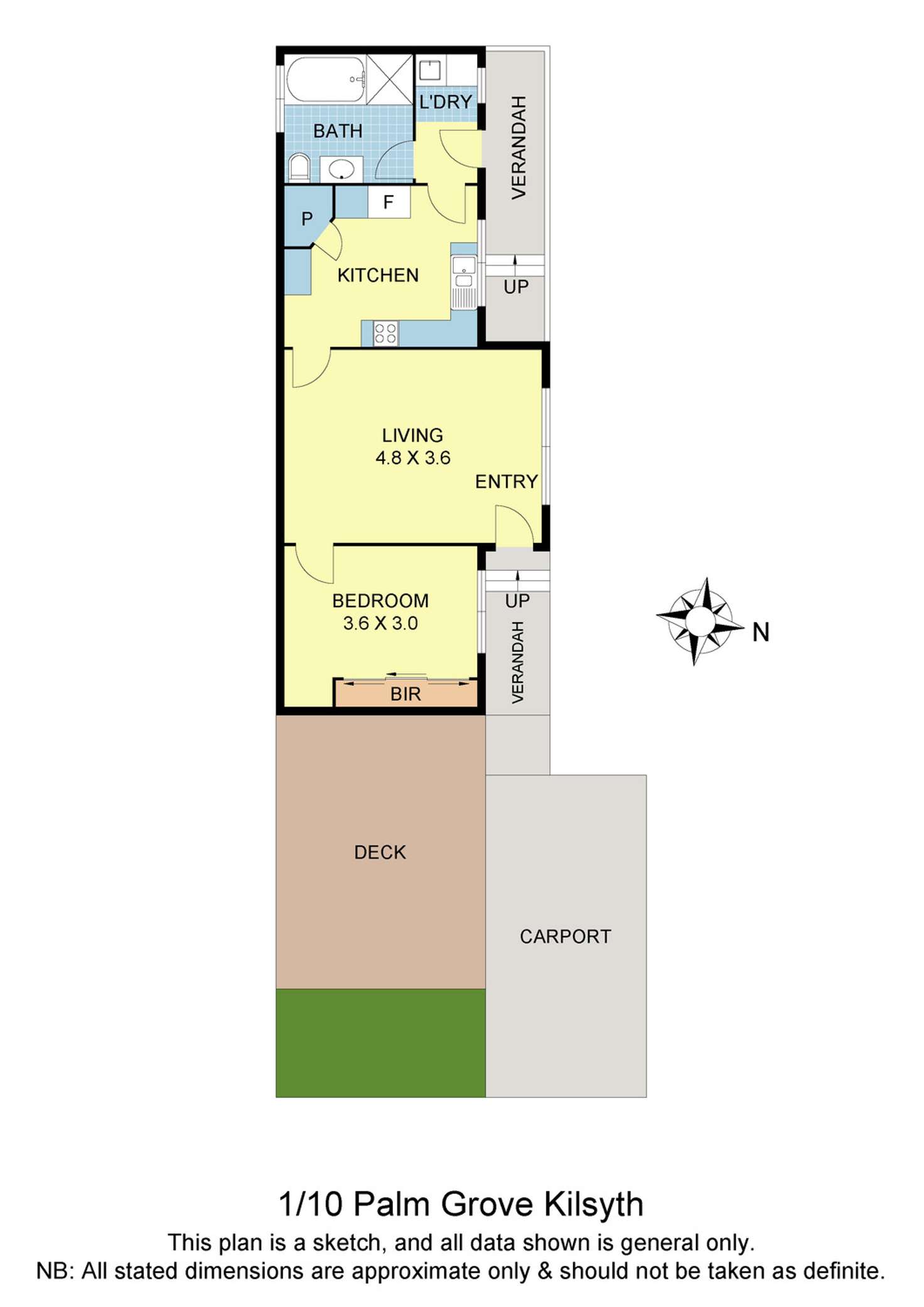 Floorplan of Homely house listing, 1/10 Palm Grove, Kilsyth VIC 3137