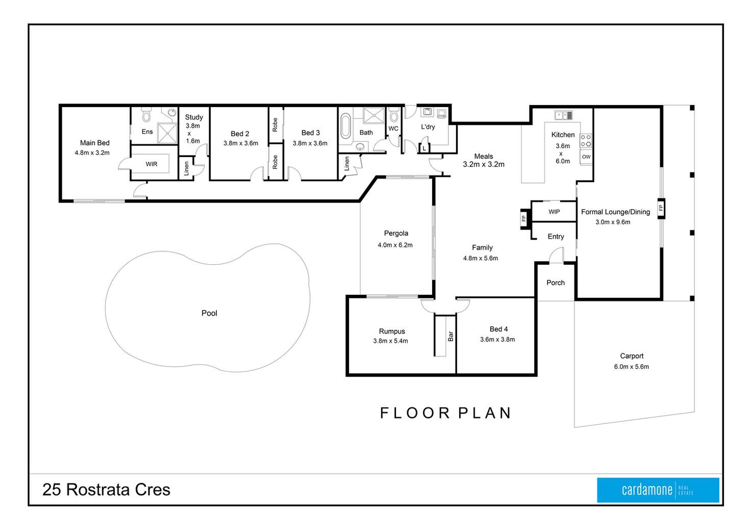 Floorplan of Homely house listing, 25 Rostrata Crescent, Mooroopna VIC 3629