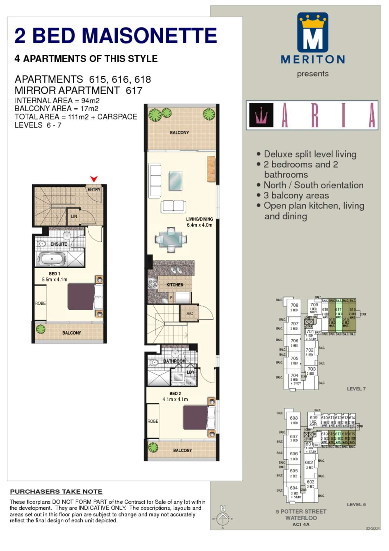 Floorplan of Homely unit listing, 618/5 Potter Street, Waterloo NSW 2017