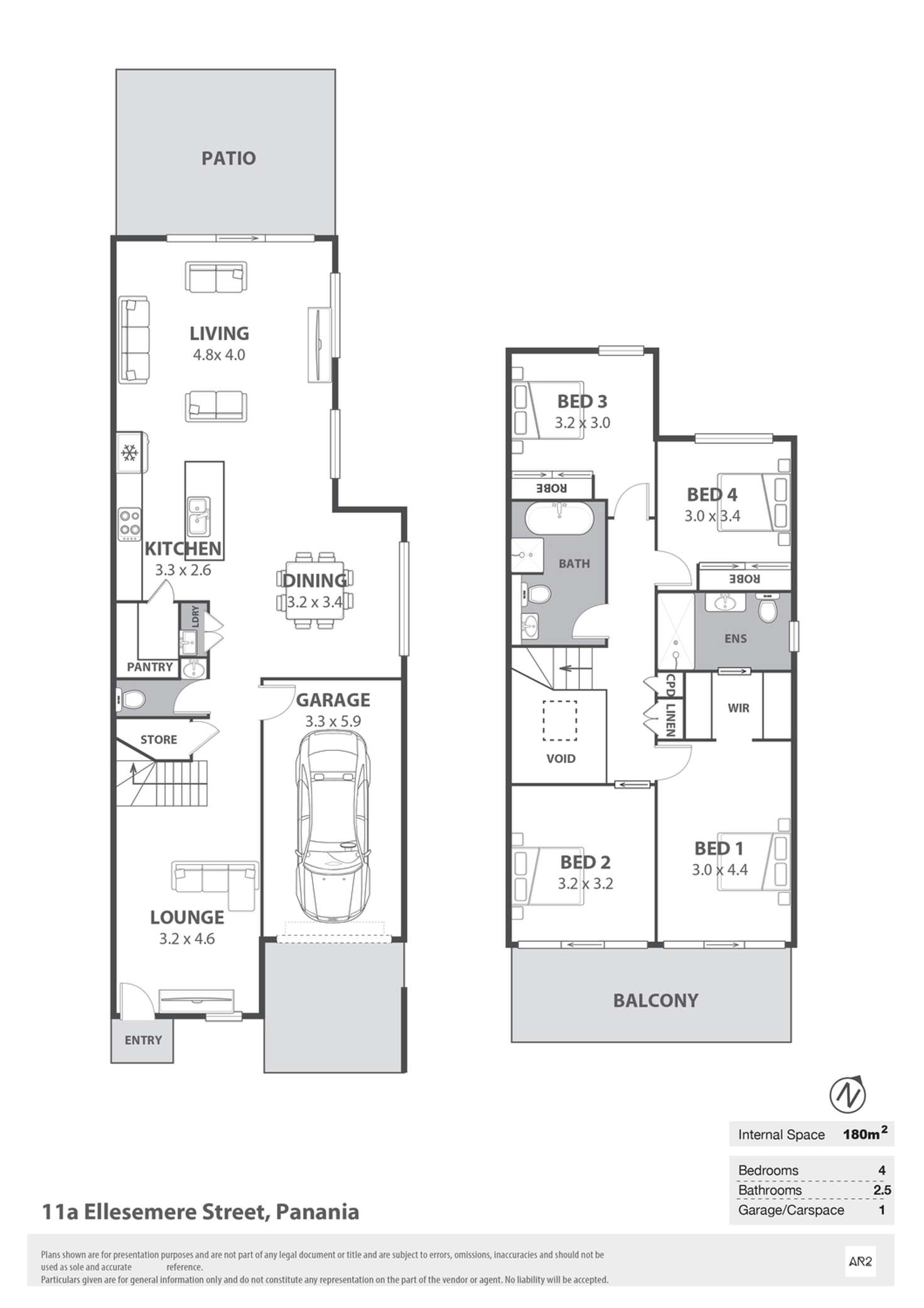 Floorplan of Homely semiDetached listing, 11A Ellesmere Street, Panania NSW 2213