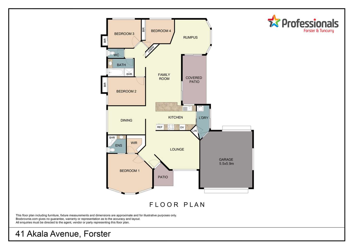 Floorplan of Homely house listing, 41 Akala Avenue, Forster NSW 2428