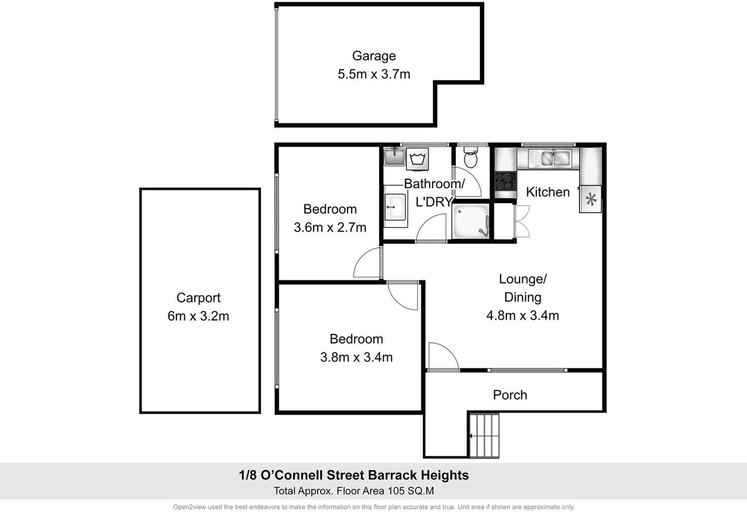 Floorplan of Homely unit listing, 4/8 O'Connell Street, Barrack Heights NSW 2528