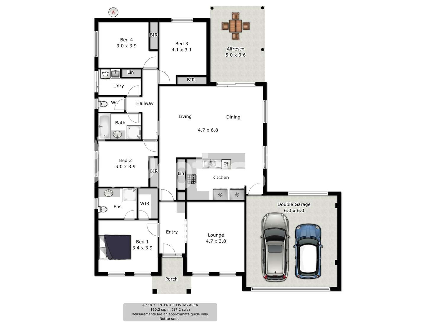 Floorplan of Homely house listing, 10 Millar Court, Wodonga VIC 3690