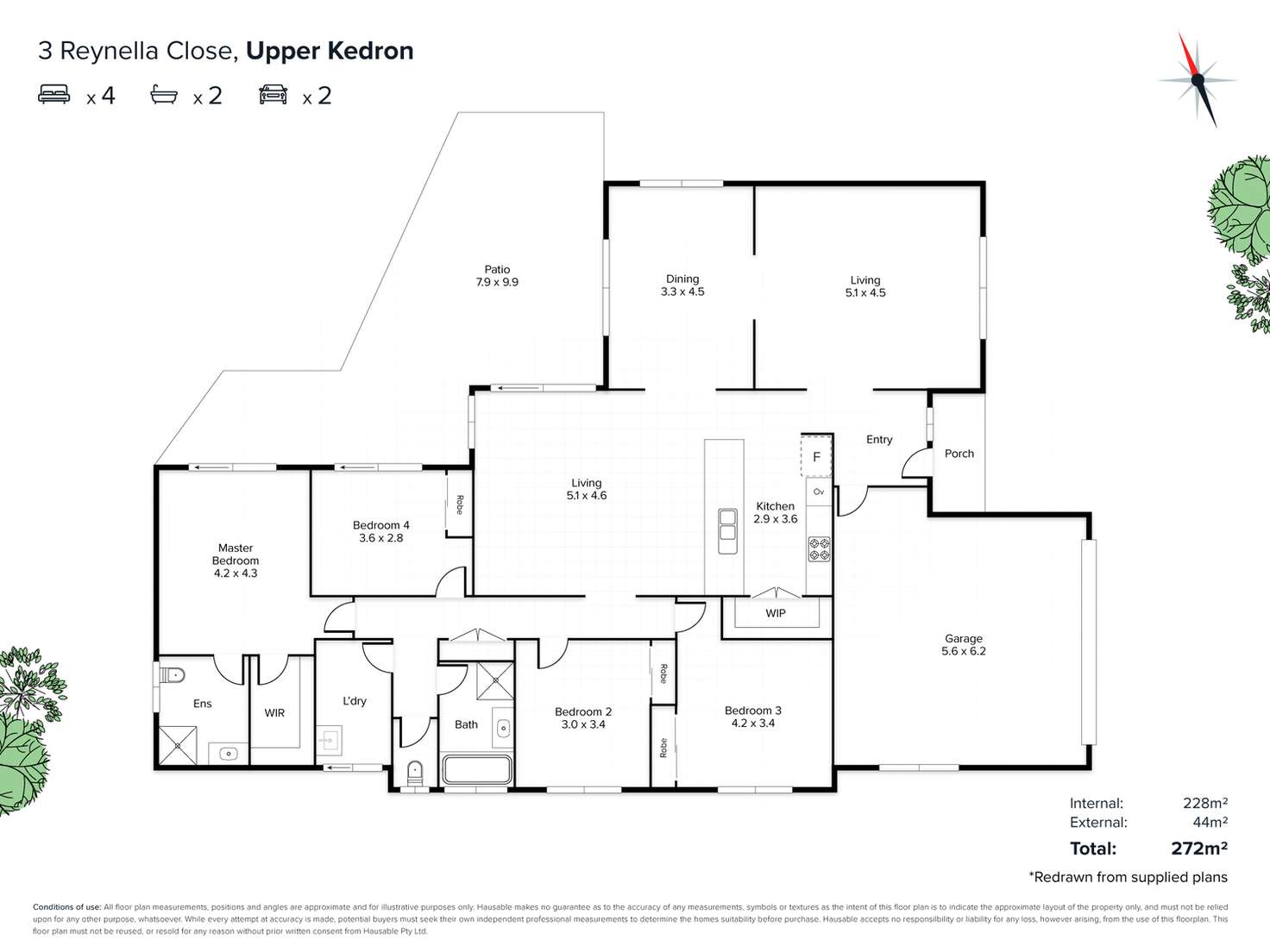 Floorplan of Homely house listing, 3 Reynella Close, Upper Kedron QLD 4055