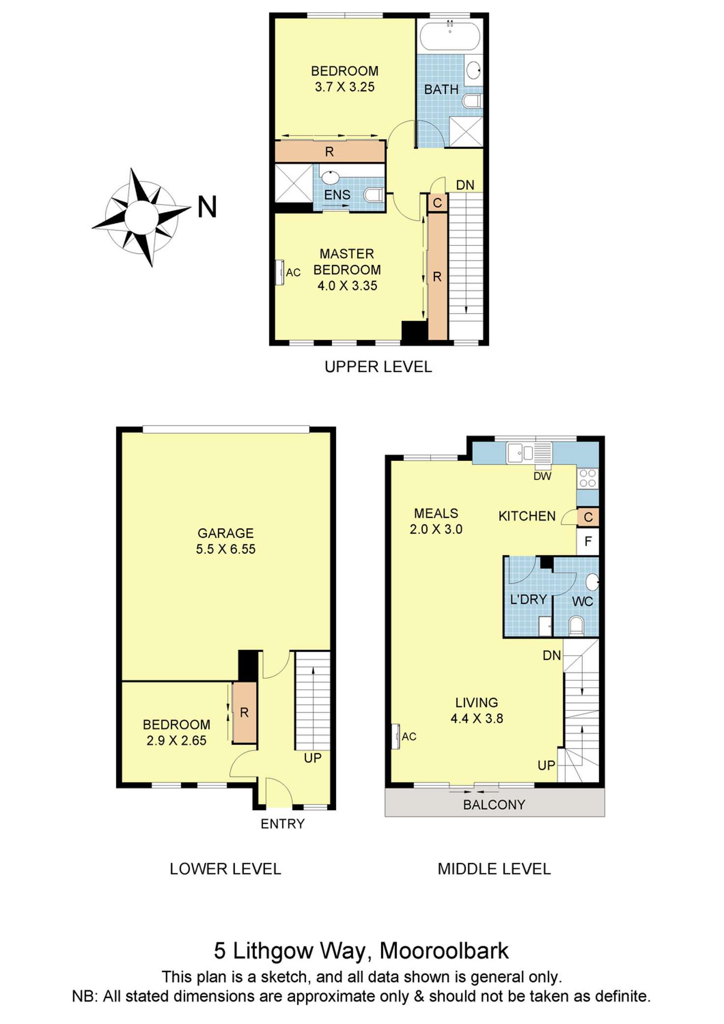 Floorplan of Homely house listing, 5 Lithgow Way, Mooroolbark VIC 3138