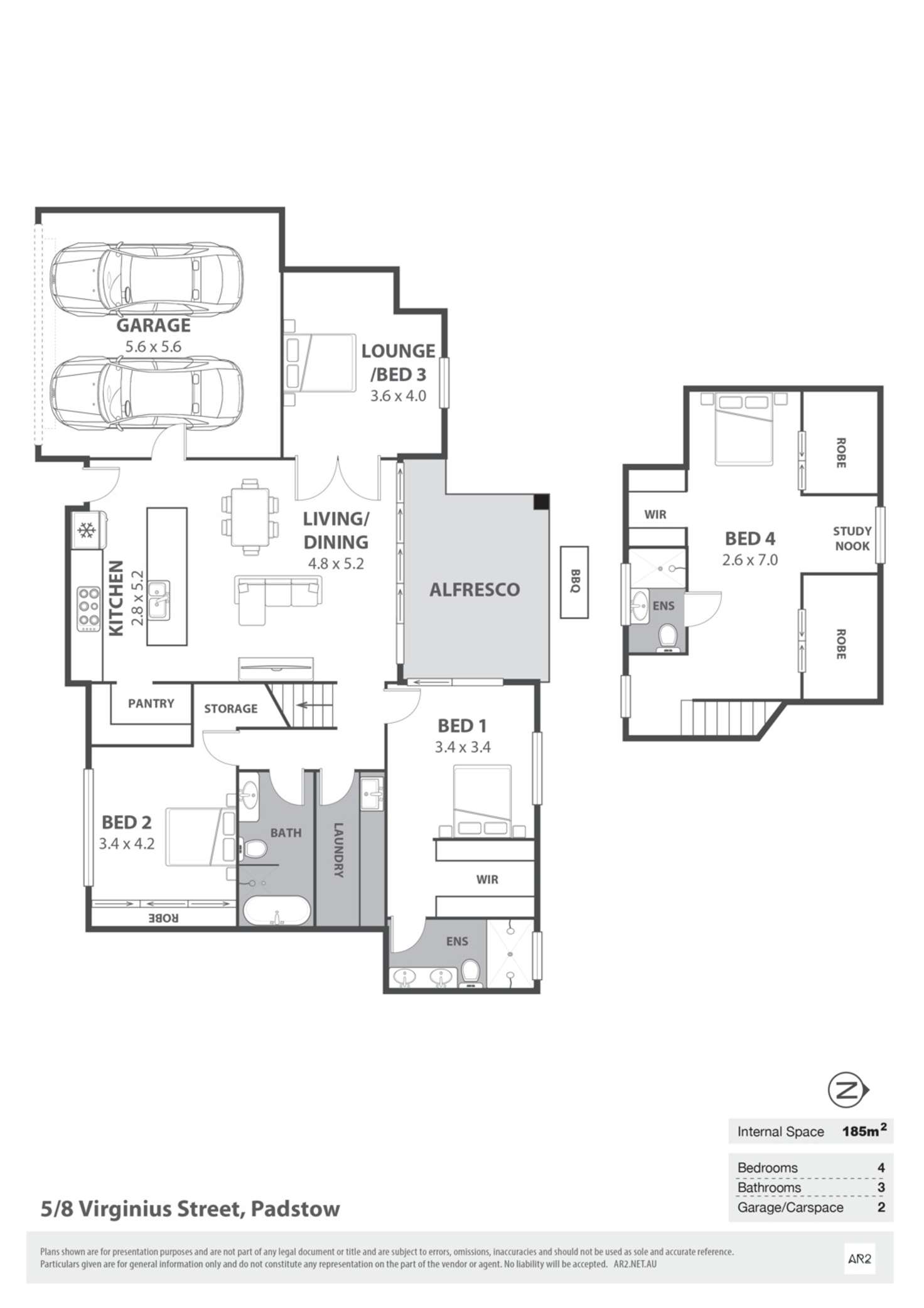Floorplan of Homely villa listing, 5/8 Virginius Street, Padstow NSW 2211