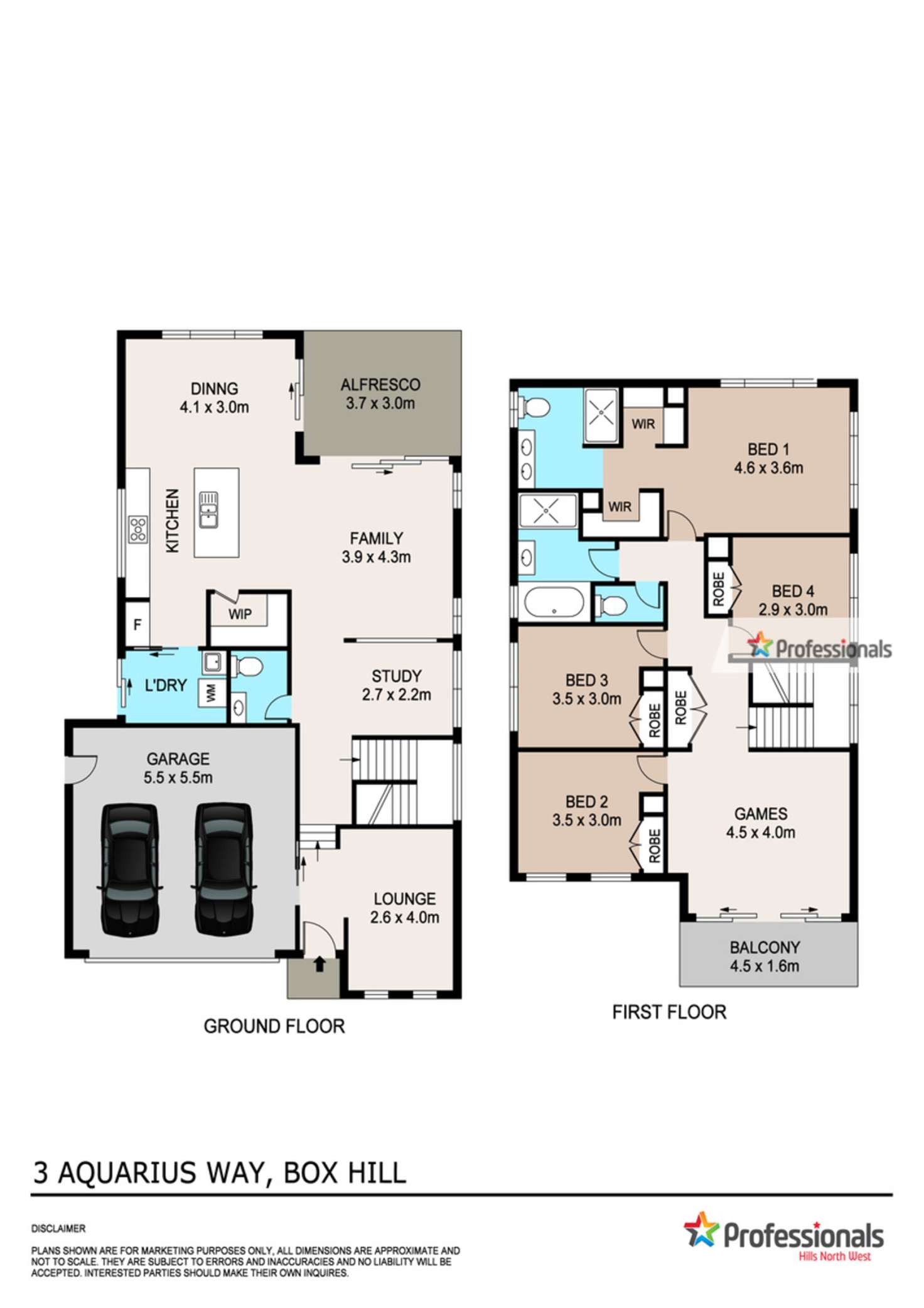 Floorplan of Homely house listing, 3 Aquarius Way, Box Hill NSW 2765