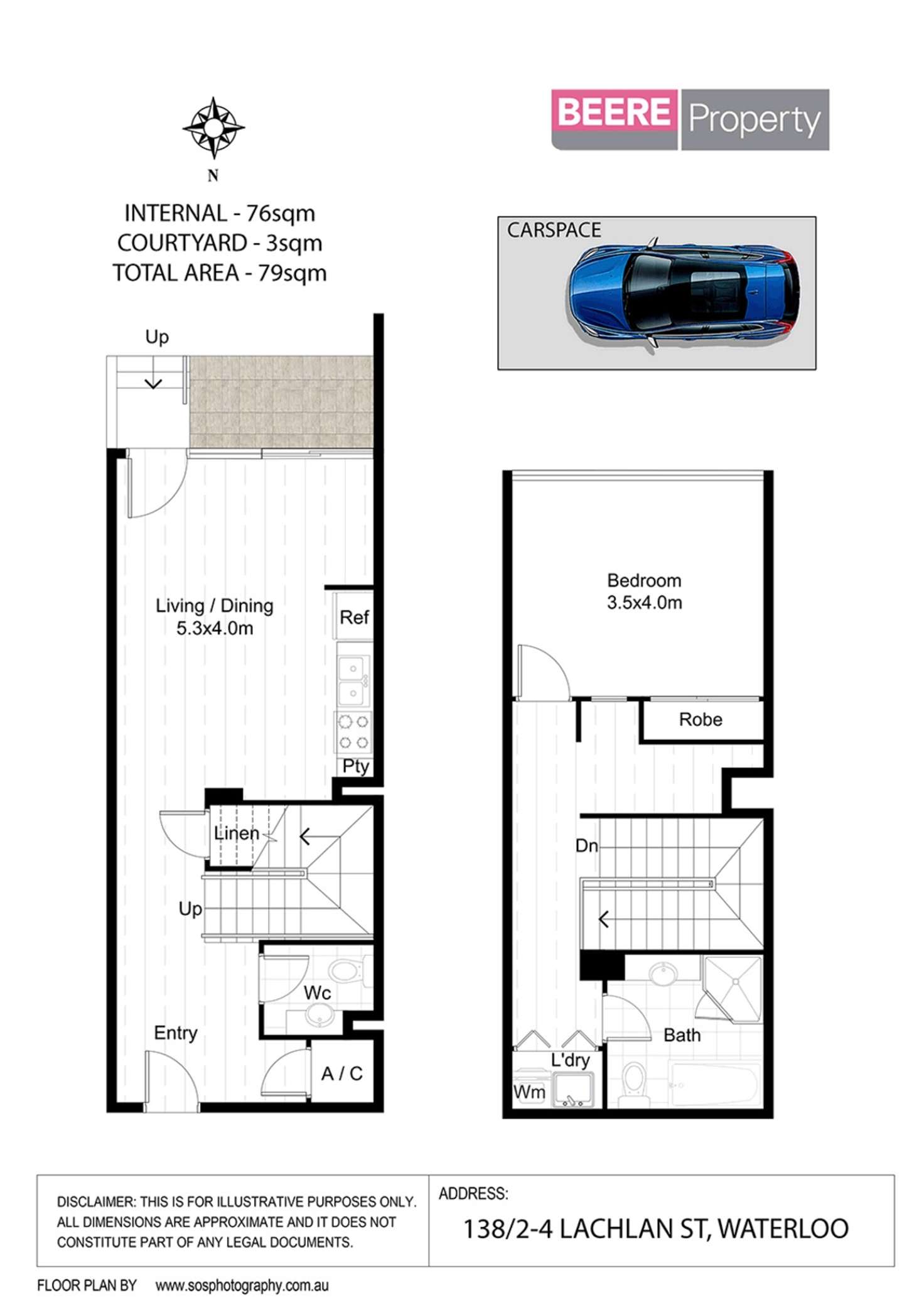 Floorplan of Homely apartment listing, 138/4 Lachlan Street, Waterloo NSW 2017