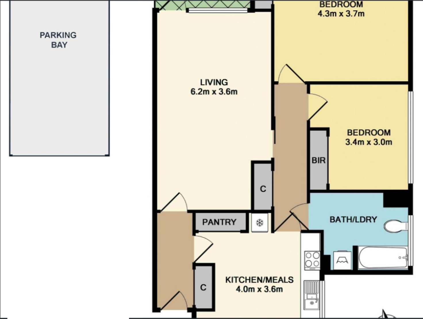Floorplan of Homely apartment listing, 5/66 Alma Road, St Kilda VIC 3182