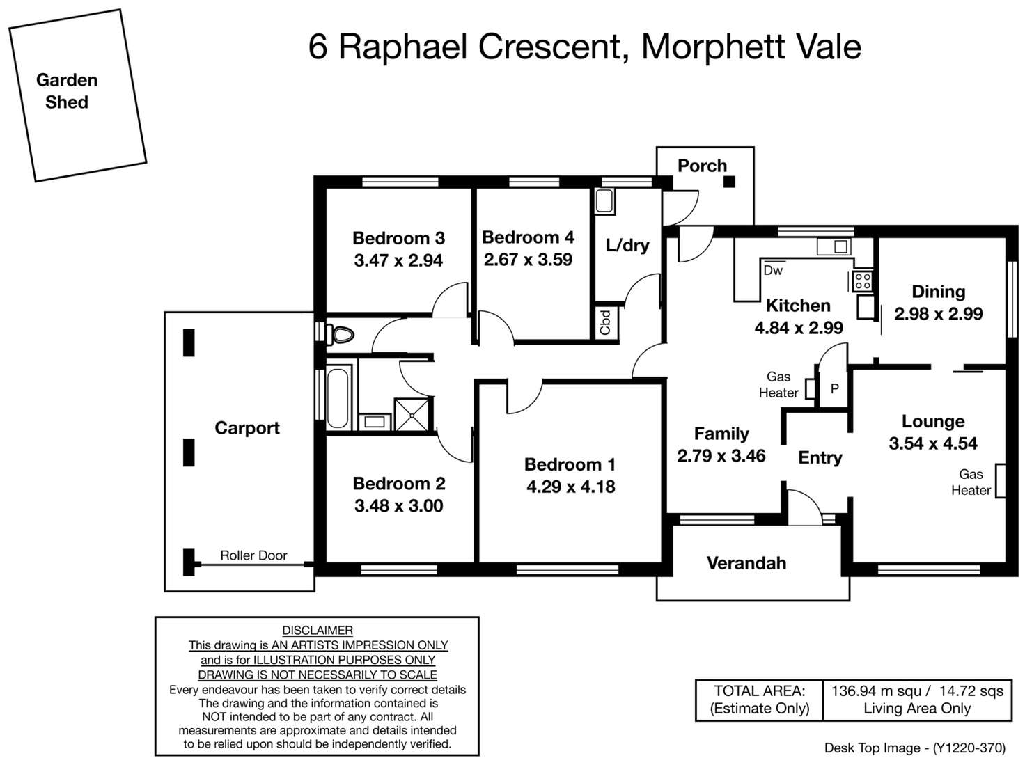 Floorplan of Homely house listing, 6 Raphael Court, Morphett Vale SA 5162