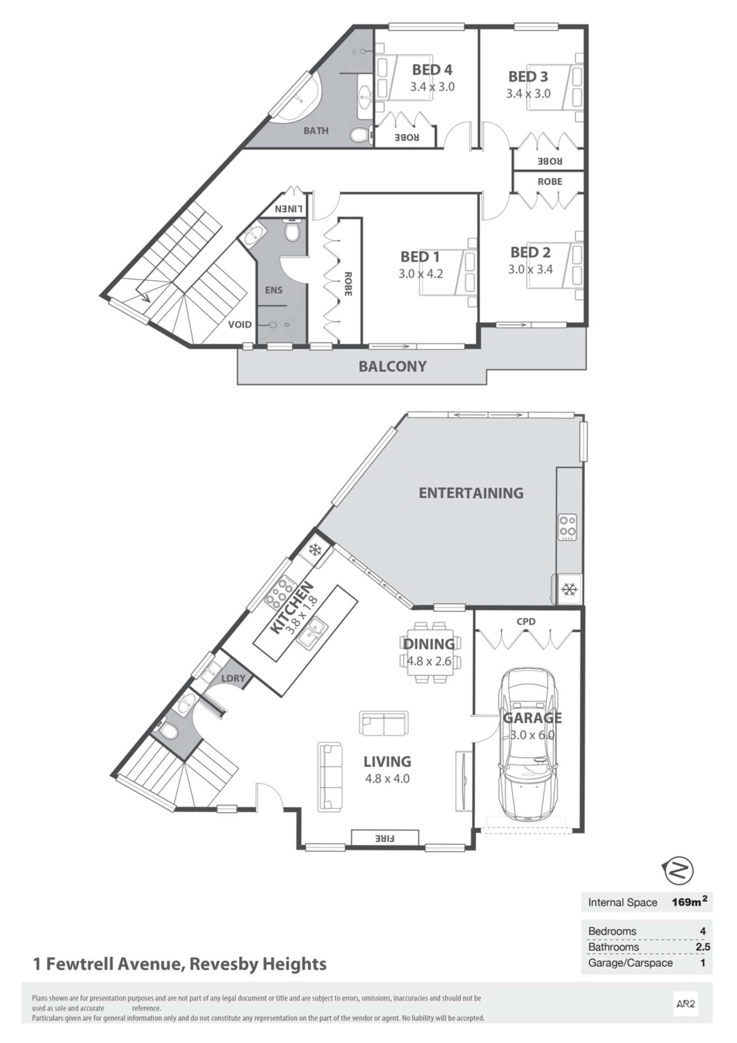 Floorplan of Homely semiDetached listing, 1 Fewtrell Avenue, Revesby Heights NSW 2212