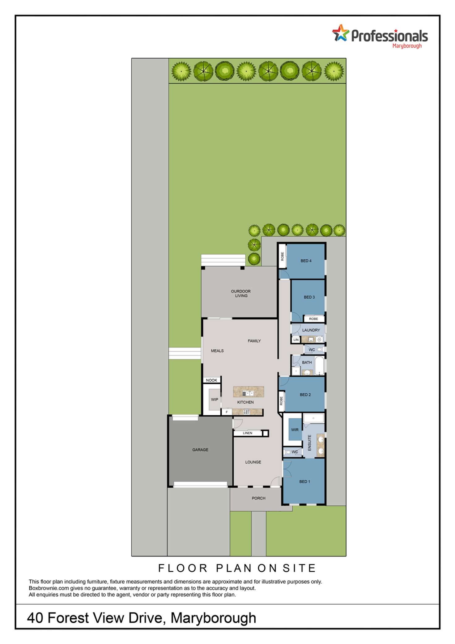 Floorplan of Homely house listing, 40 Forest view Drive, Maryborough VIC 3465