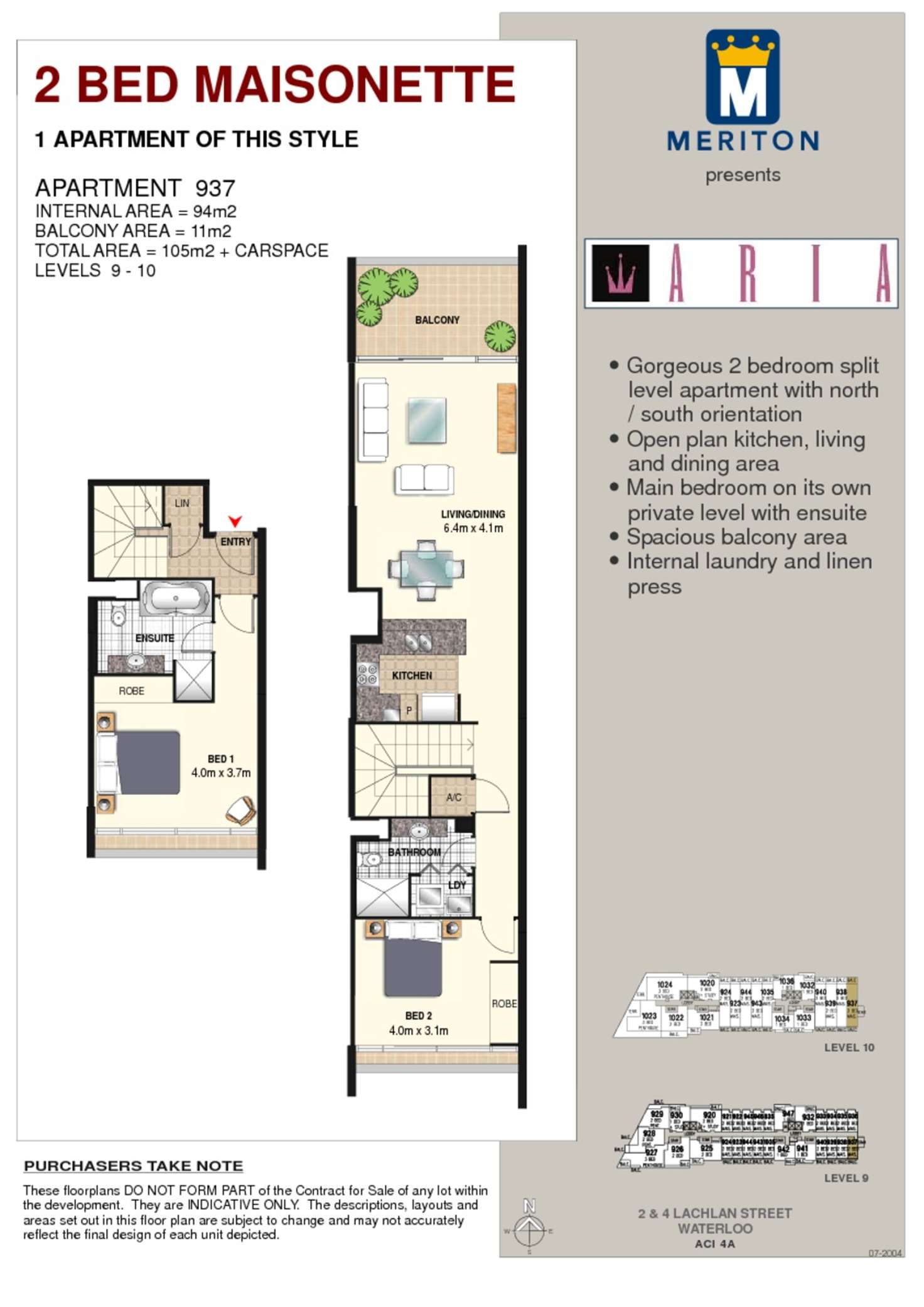 Floorplan of Homely unit listing, 937/4 Lachlan Street, Waterloo NSW 2017