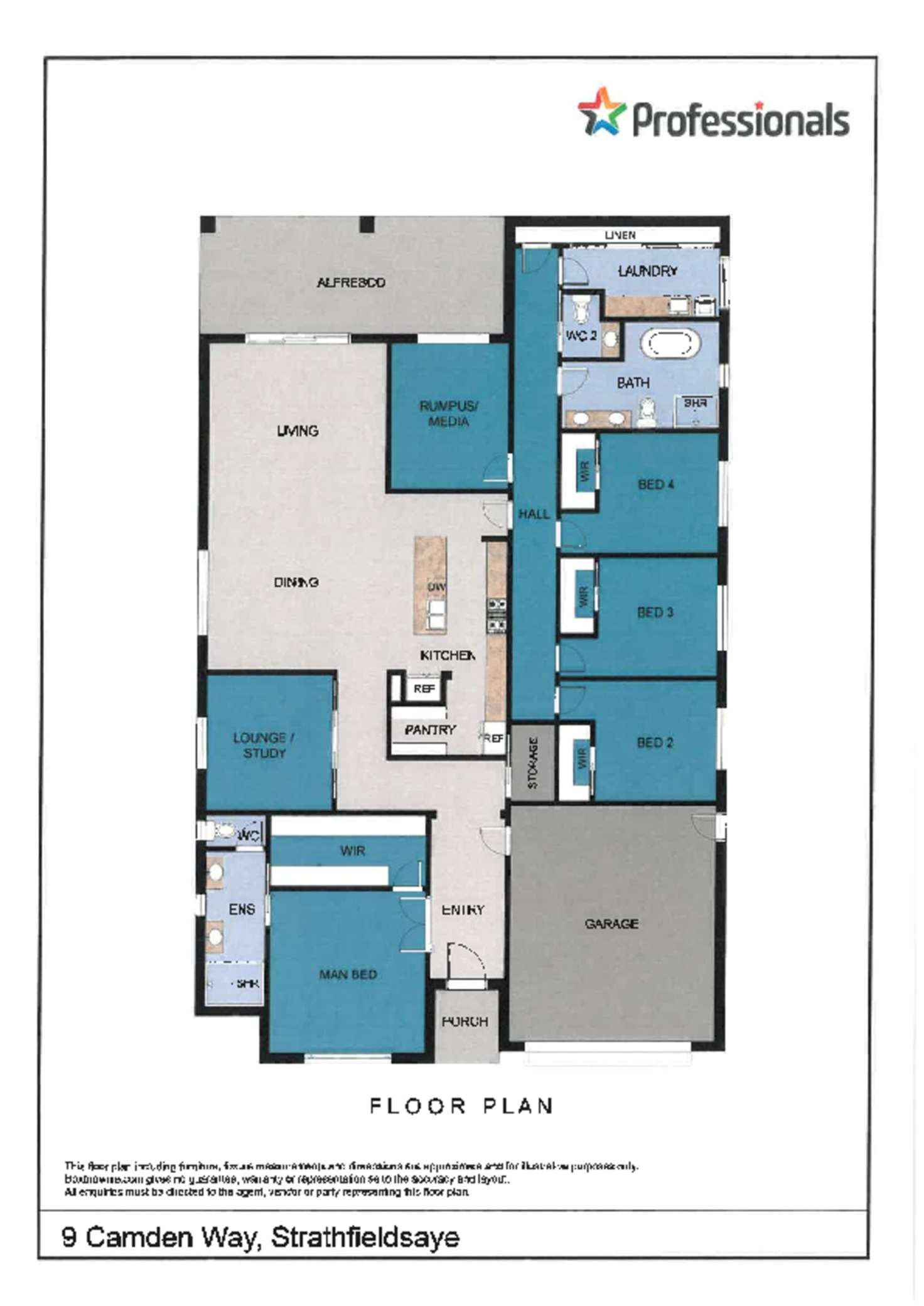 Floorplan of Homely house listing, 9 Camden Way, Strathfieldsaye VIC 3551
