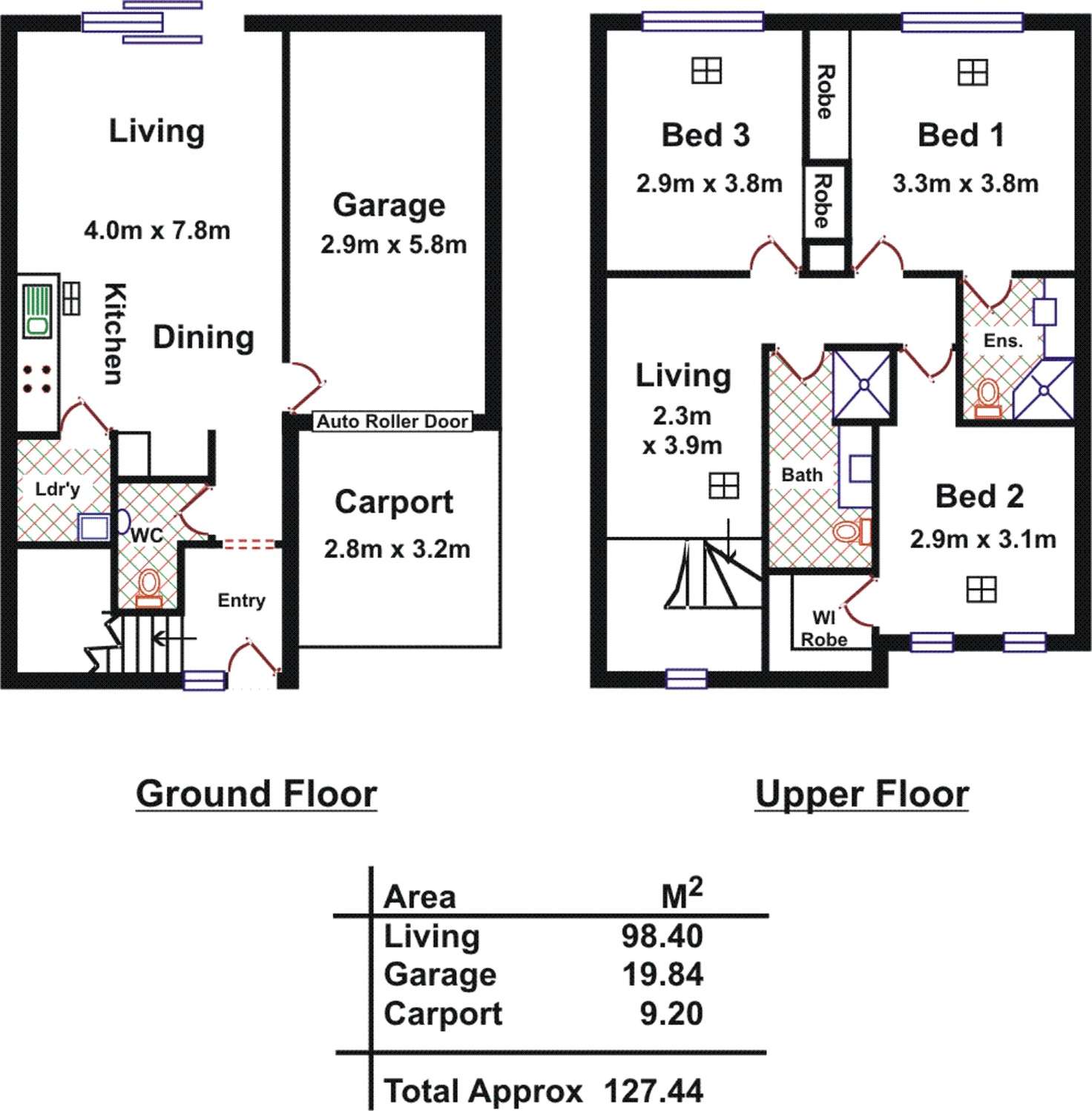 Floorplan of Homely townhouse listing, 2/565-569 Tapleys Hill Road, Fulham Gardens SA 5024