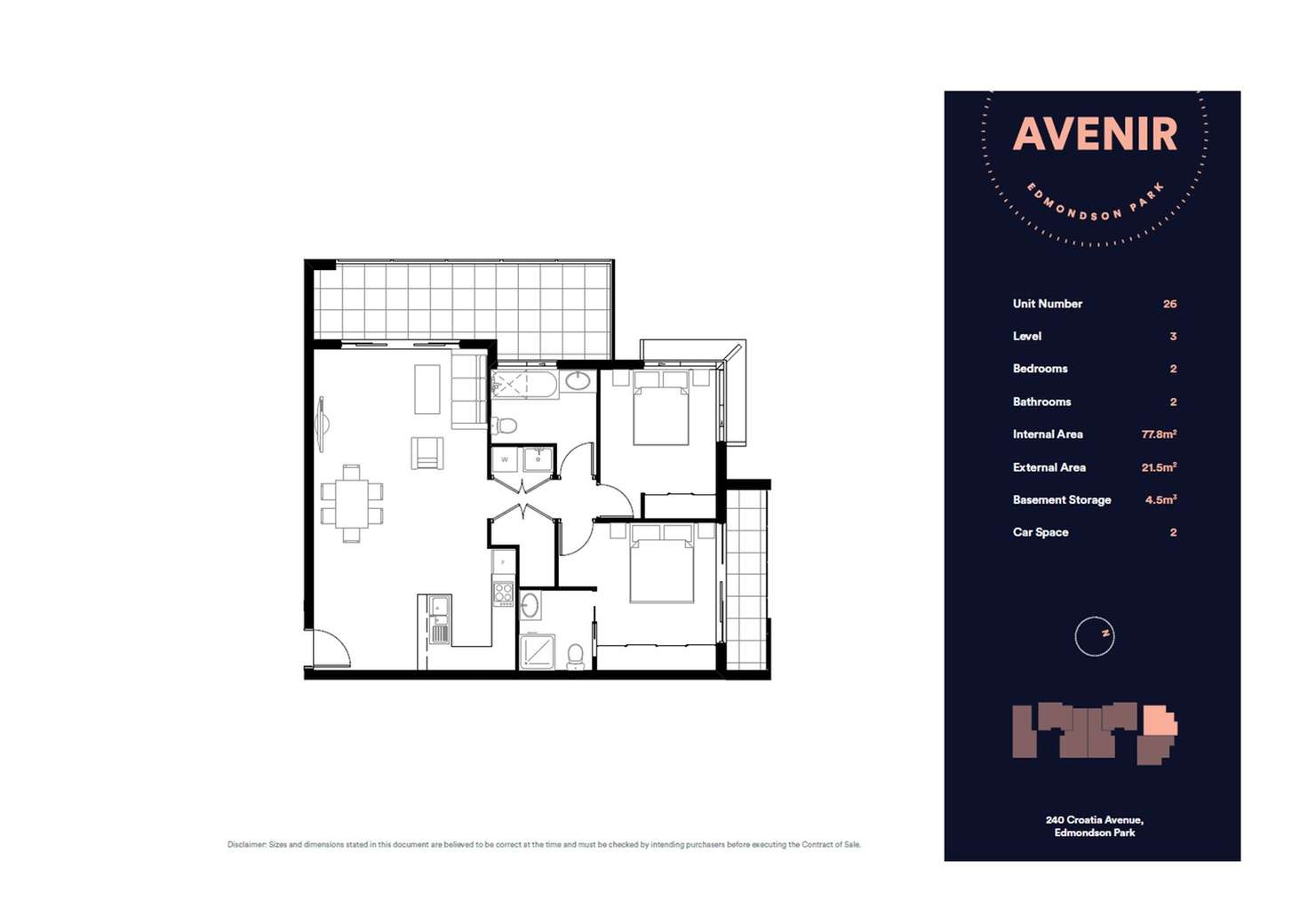 Floorplan of Homely apartment listing, 26/58-70 Passendale Road, Edmondson Park NSW 2174