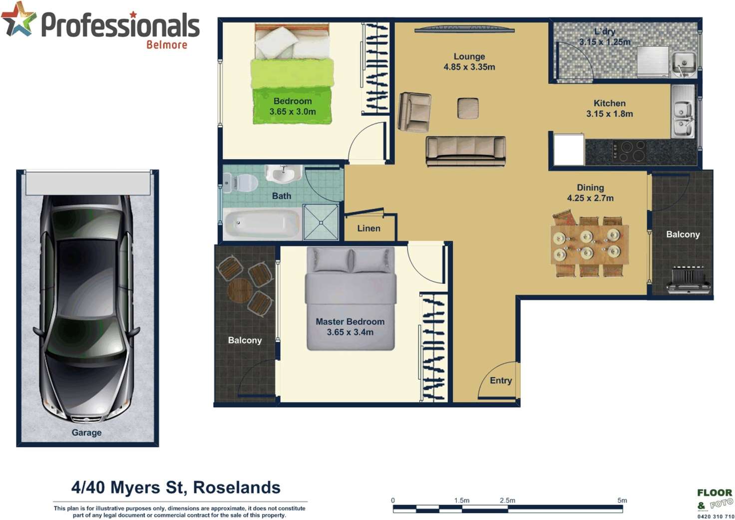 Floorplan of Homely apartment listing, 4/40 Myers Street, Roselands NSW 2196