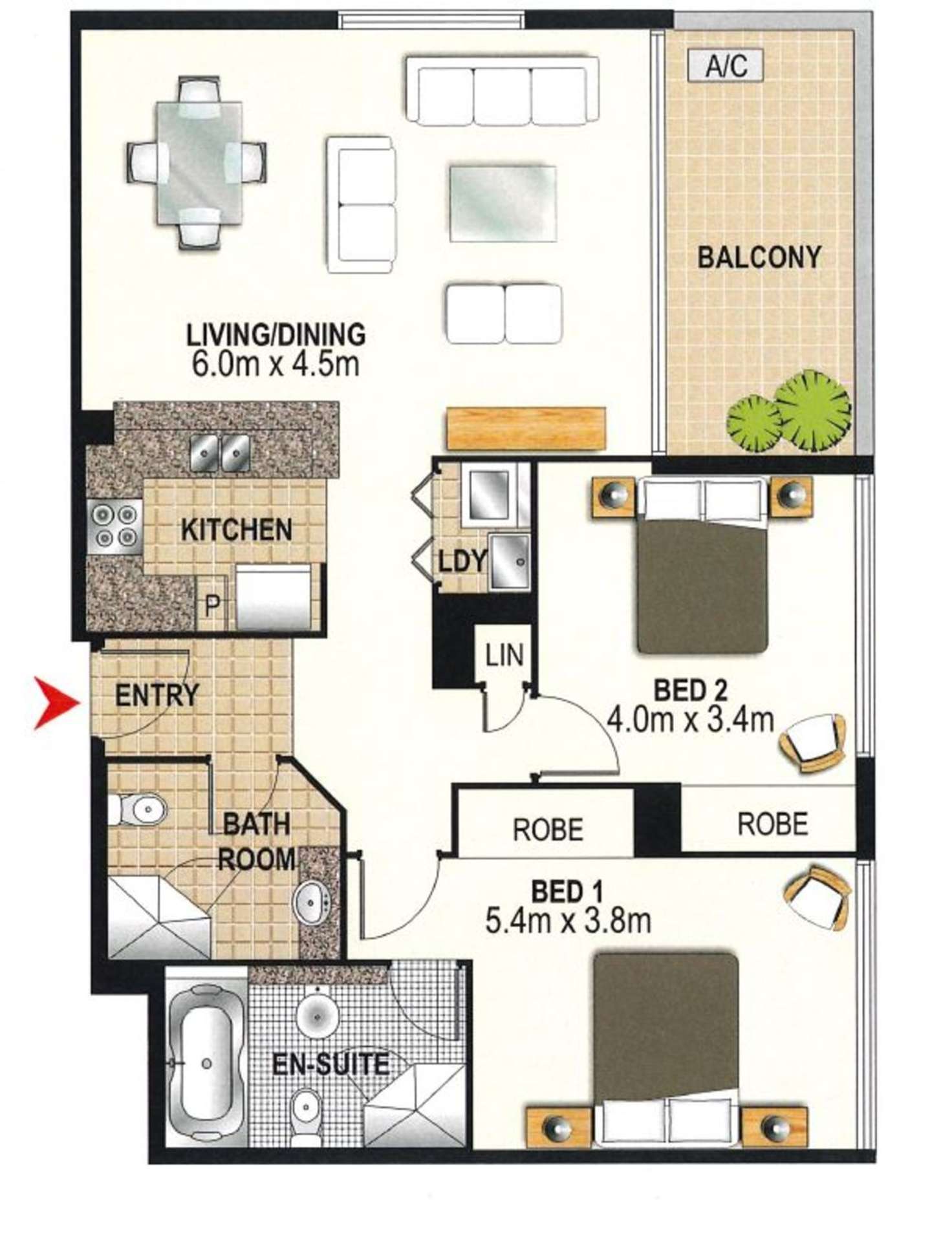 Floorplan of Homely apartment listing, 1203/6 Lachlan Street, Waterloo NSW 2017