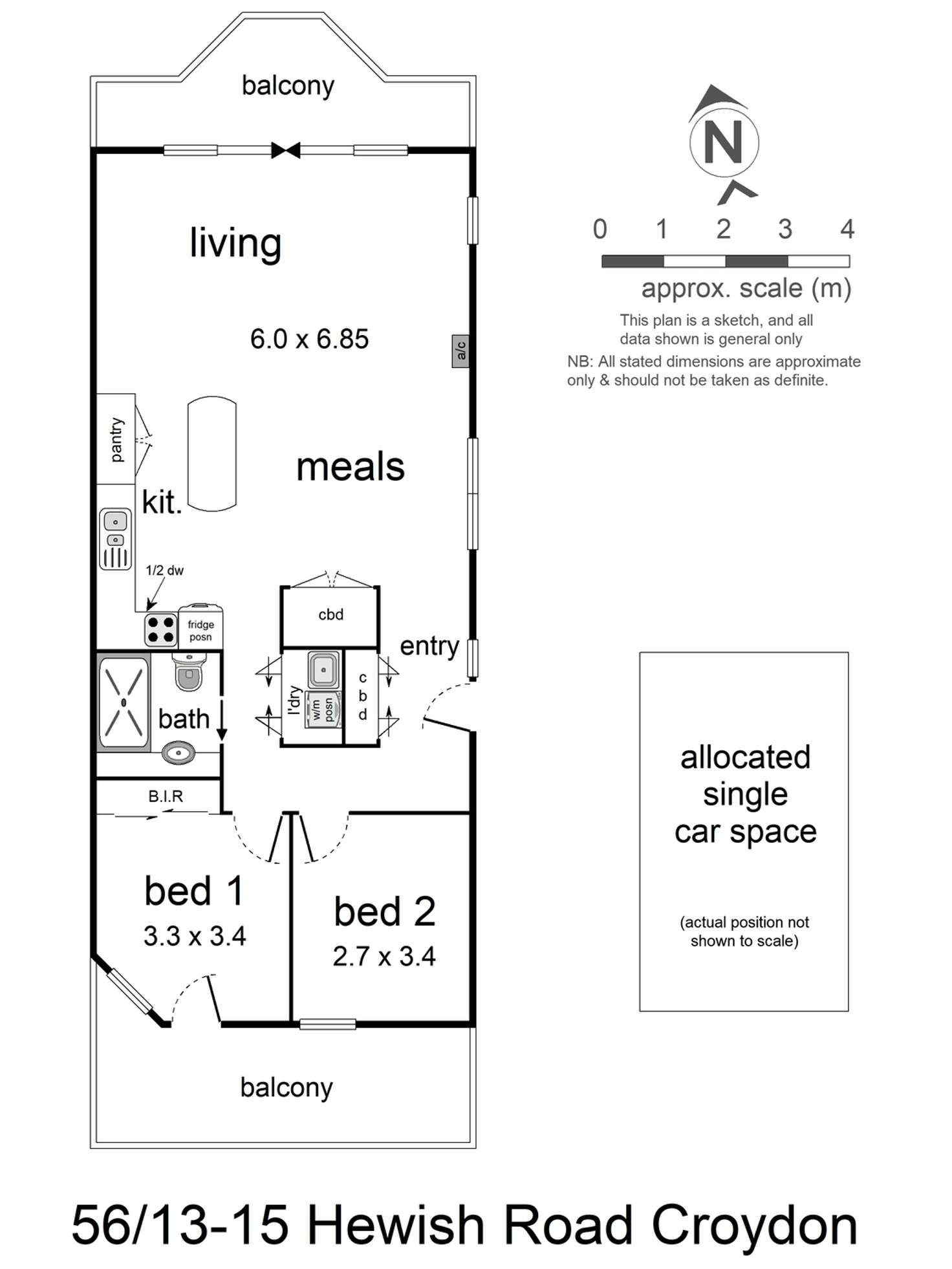 Floorplan of Homely apartment listing, 56/13-15 Hewish Road, Croydon VIC 3136