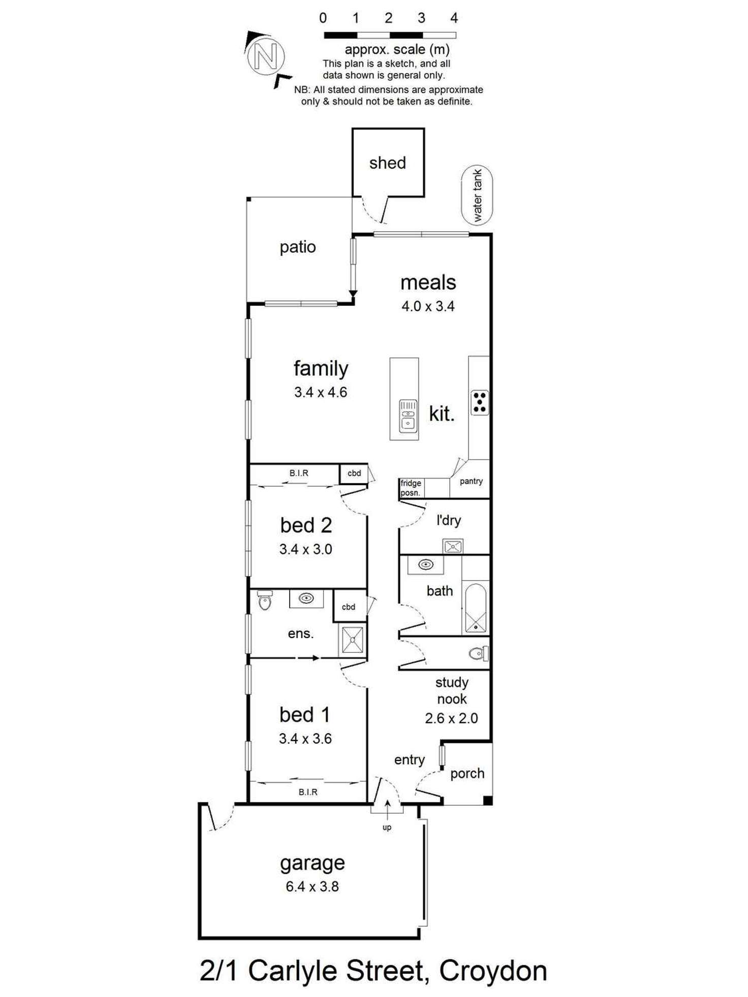 Floorplan of Homely townhouse listing, 2/1 Carlyle Street, Croydon VIC 3136