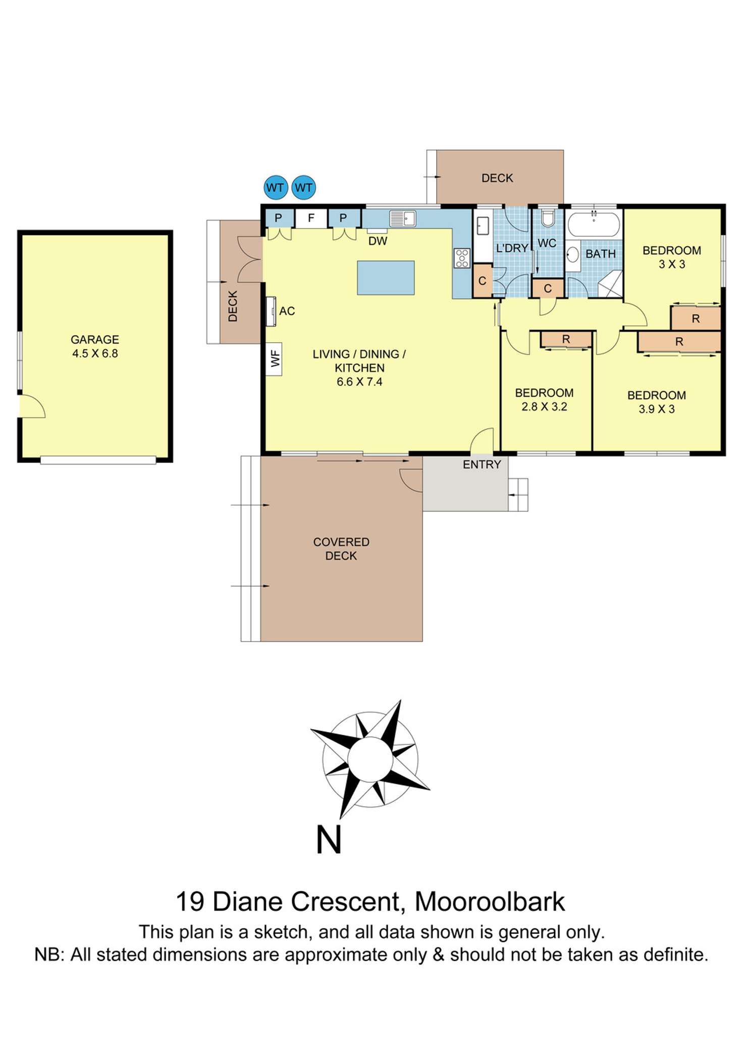 Floorplan of Homely house listing, 19 Diane Crescent, Mooroolbark VIC 3138