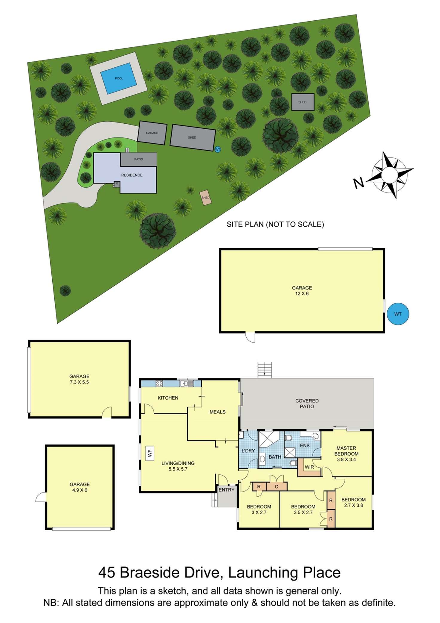Floorplan of Homely house listing, 45 Braeside Drive, Launching Place VIC 3139