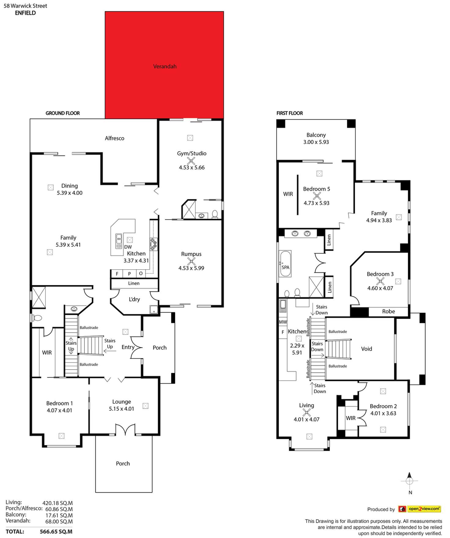 Floorplan of Homely house listing, 58 Warwick Street, Enfield SA 5085