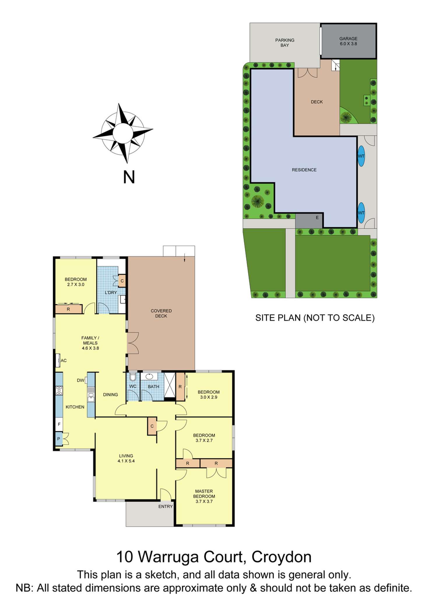 Floorplan of Homely house listing, 10 Warruga Court, Croydon VIC 3136