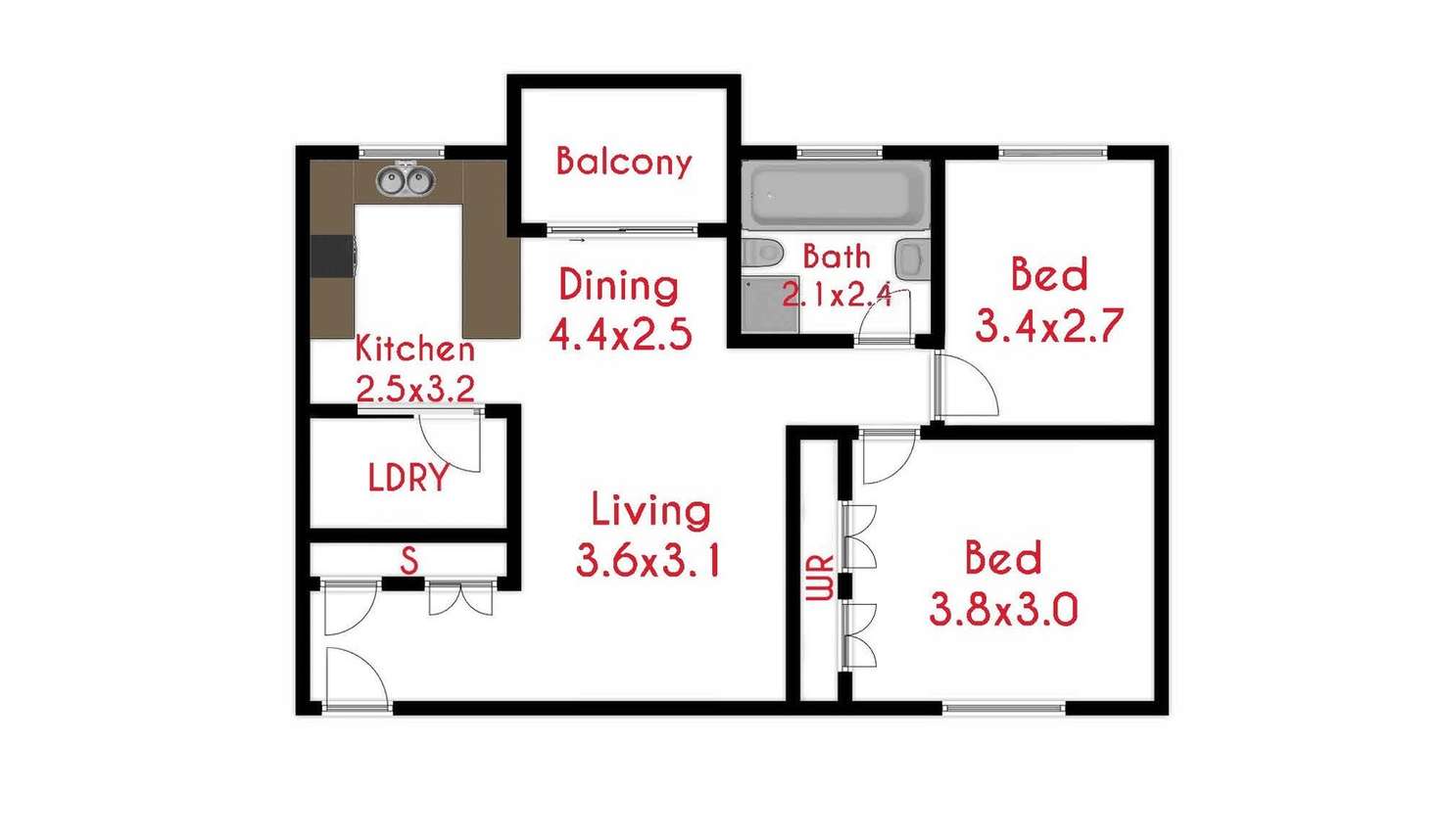 Floorplan of Homely unit listing, 8/41-43 Victoria Street, Werrington NSW 2747