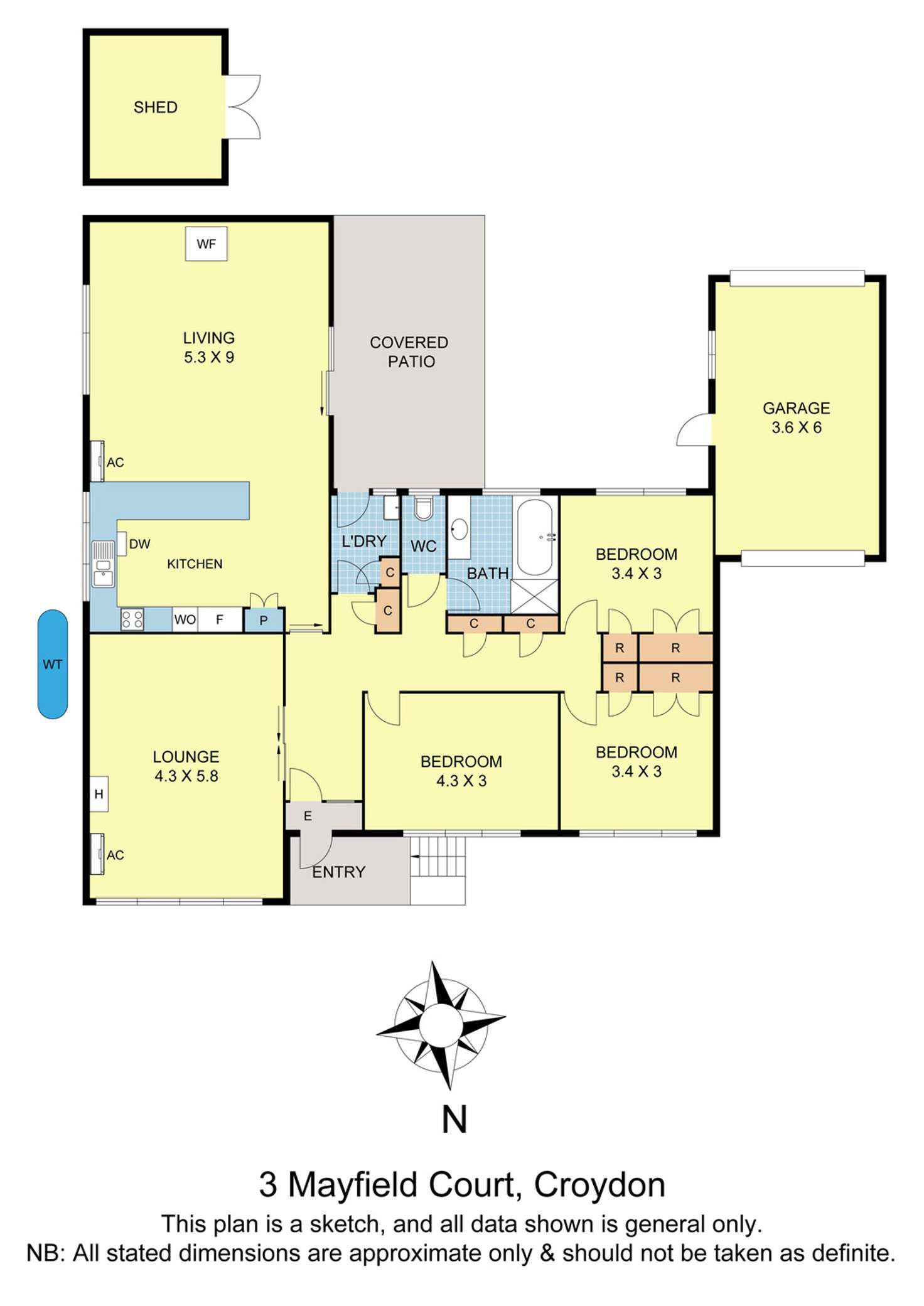 Floorplan of Homely house listing, 3 Mayfield Court, Croydon VIC 3136