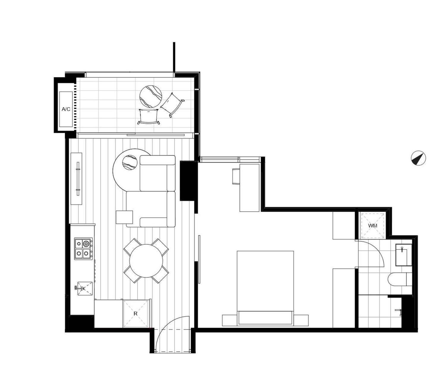 Floorplan of Homely apartment listing, 1907/8 Pearl River Road, Docklands VIC 3008