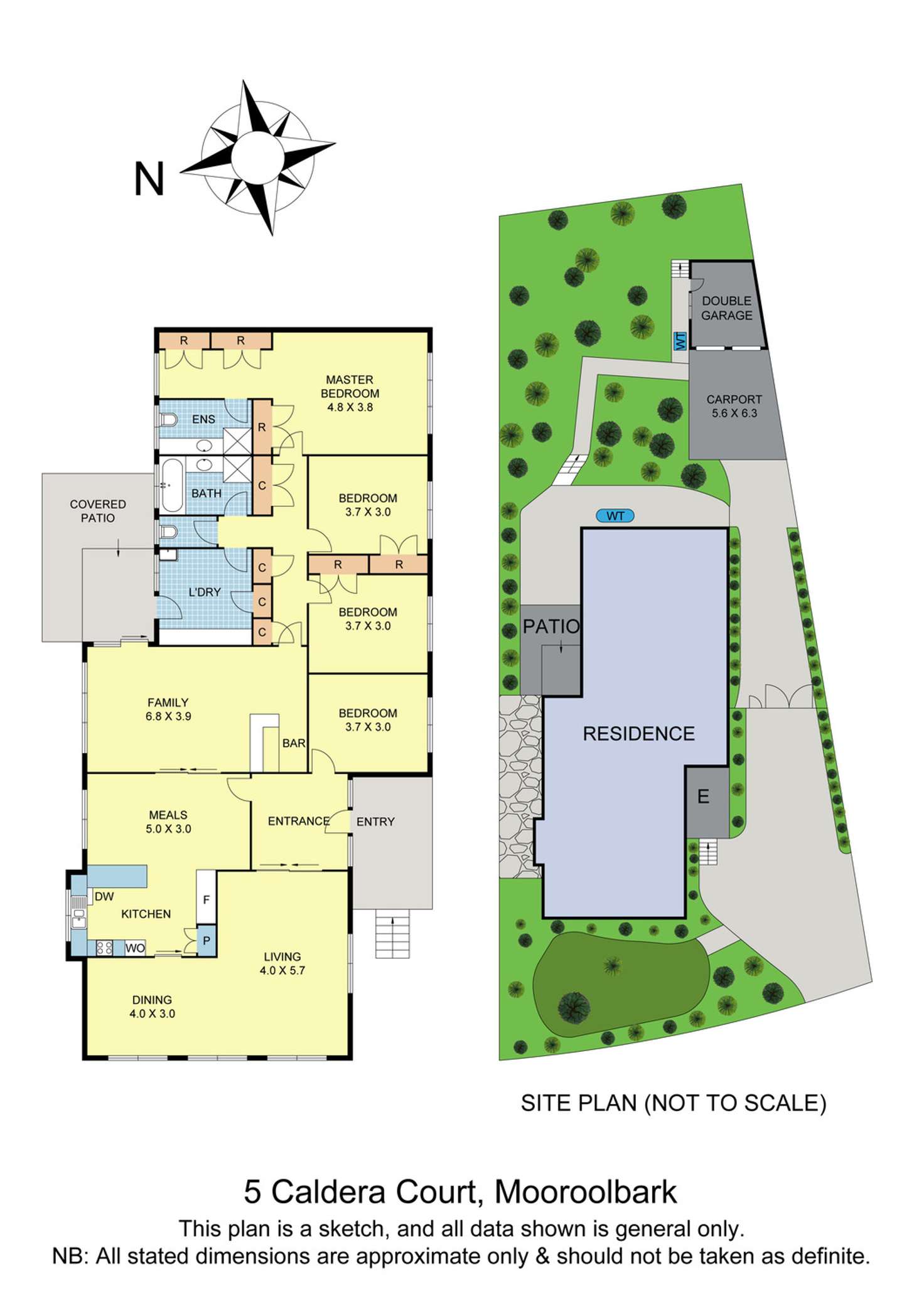Floorplan of Homely house listing, 5 Caldera Court, Mooroolbark VIC 3138