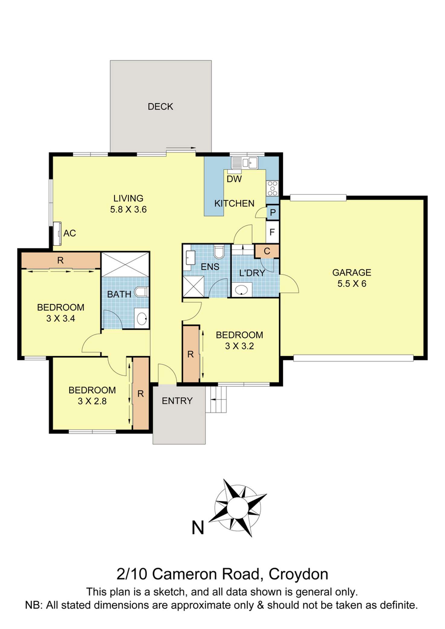 Floorplan of Homely townhouse listing, 2/10 Cameron Road, Croydon VIC 3136