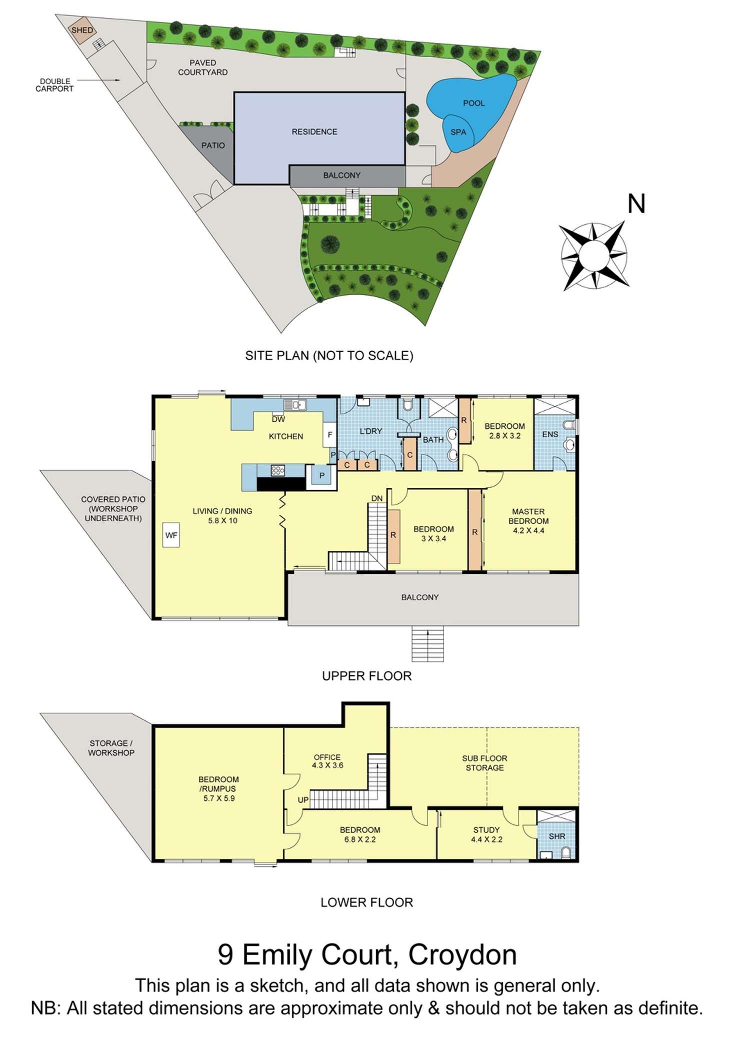 Floorplan of Homely house listing, 9 Emily Court, Croydon VIC 3136