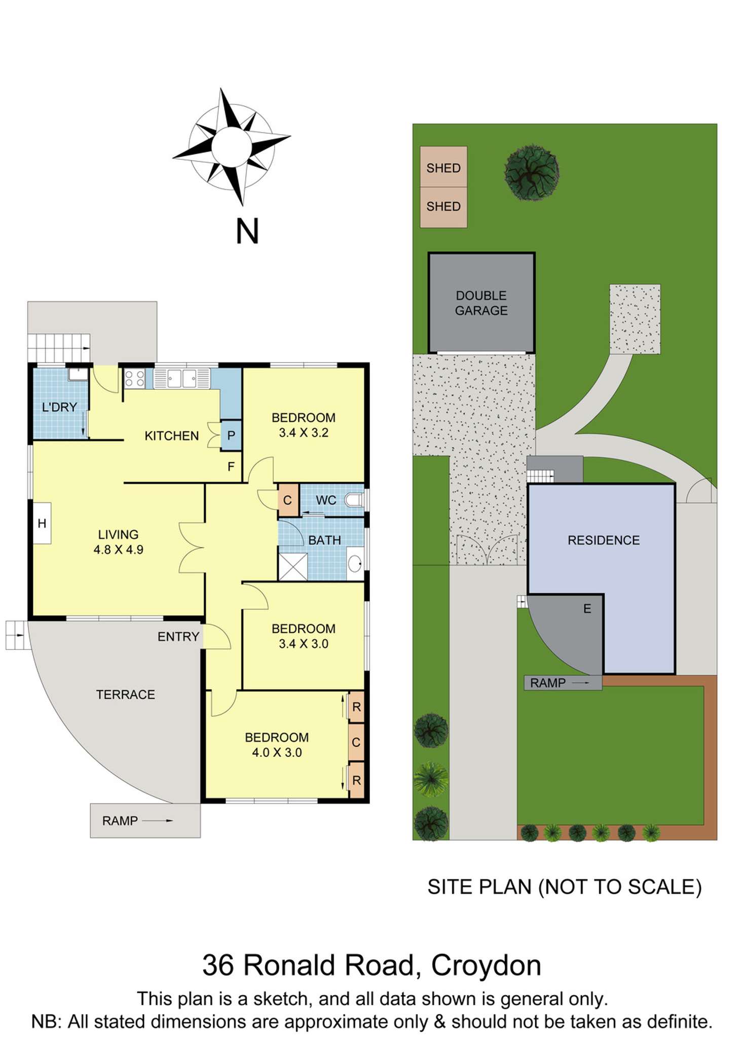 Floorplan of Homely house listing, 36 Ronald Road, Croydon VIC 3136