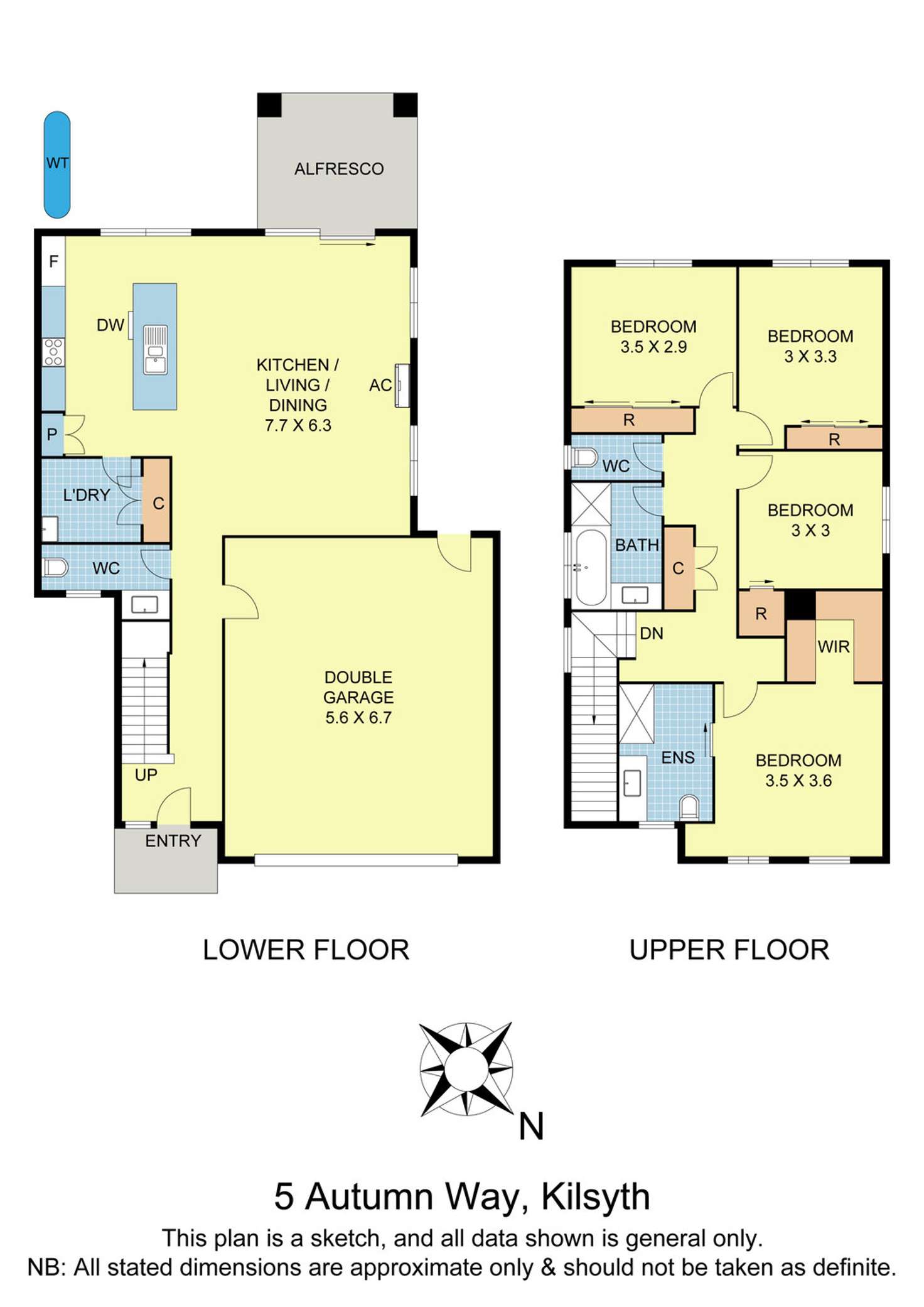 Floorplan of Homely townhouse listing, 5 Autumn Way, Kilsyth VIC 3137
