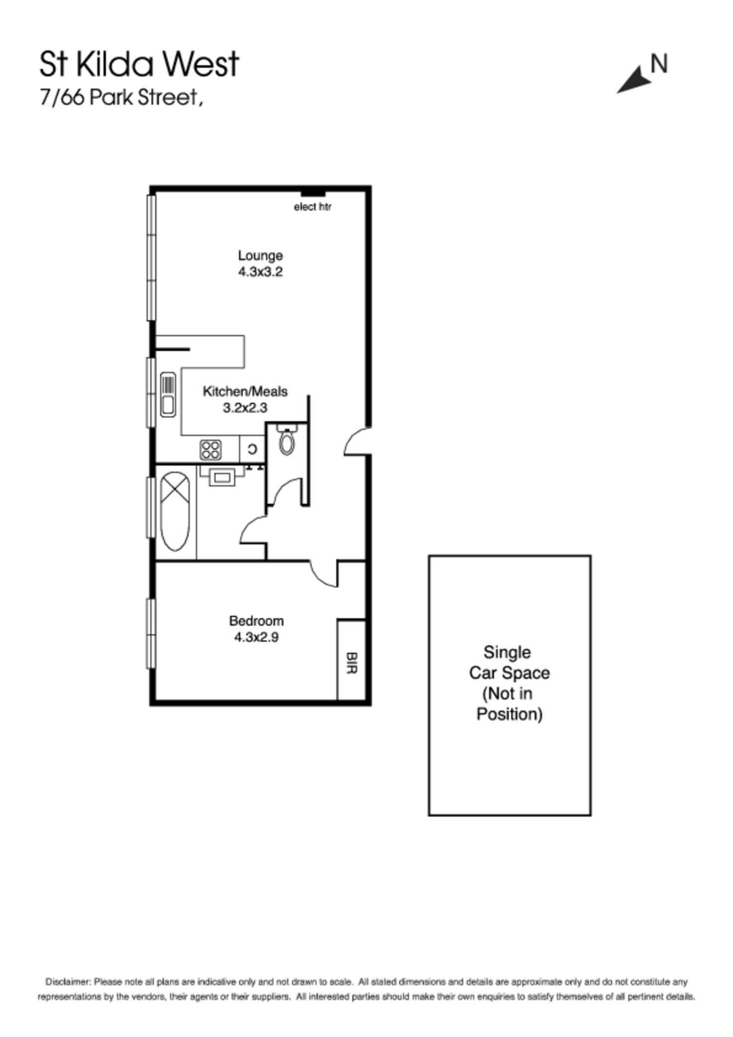 Floorplan of Homely apartment listing, 7/66 Park Street, St Kilda West VIC 3182