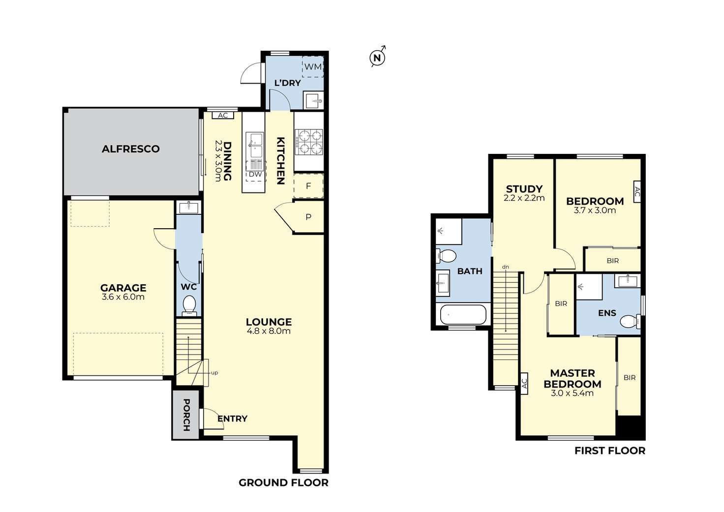 Floorplan of Homely townhouse listing, 2/42 Buckingham Street, Sydenham VIC 3037