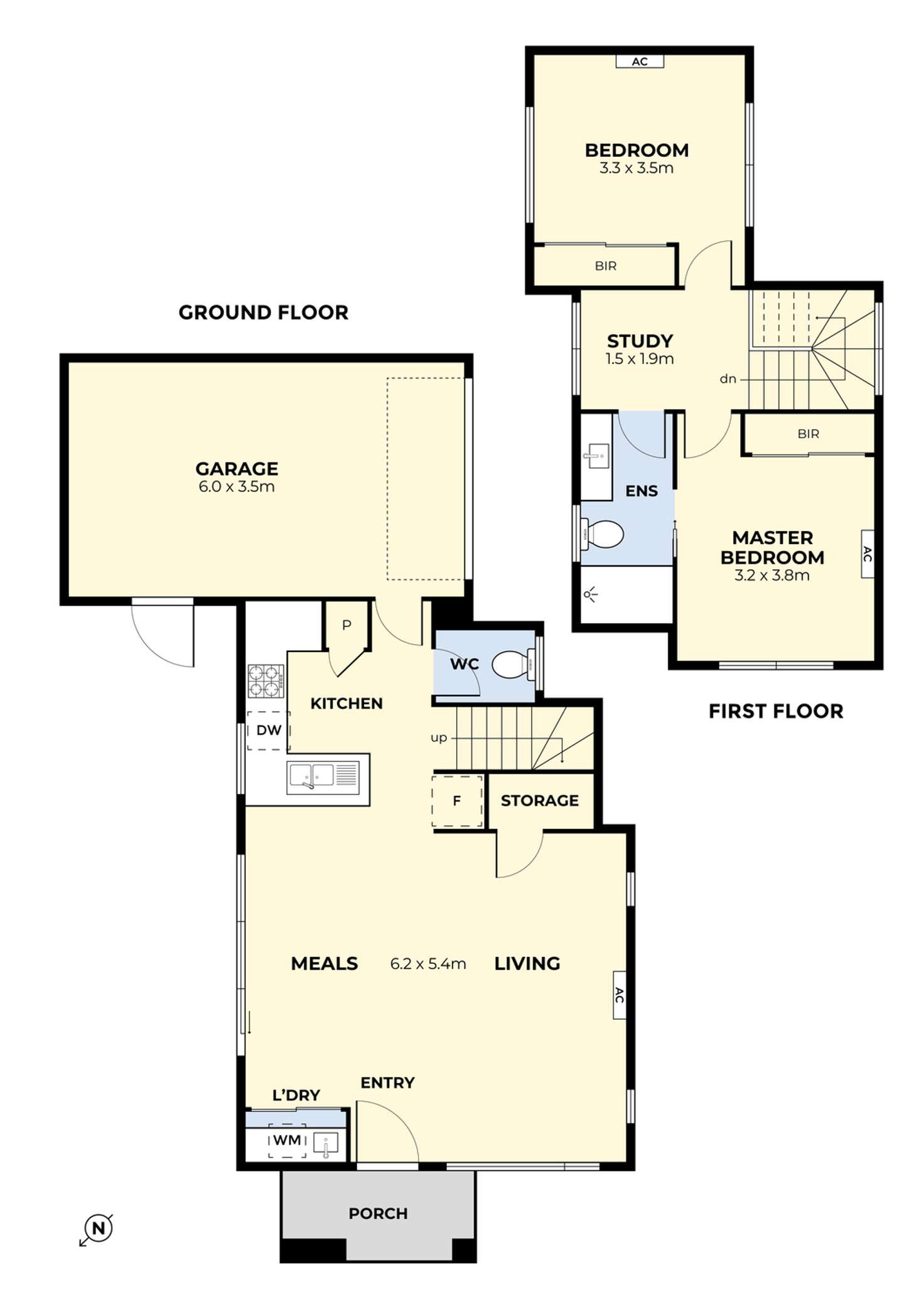 Floorplan of Homely townhouse listing, 1,2,3/12 Harmon Avenue, St Albans VIC 3021