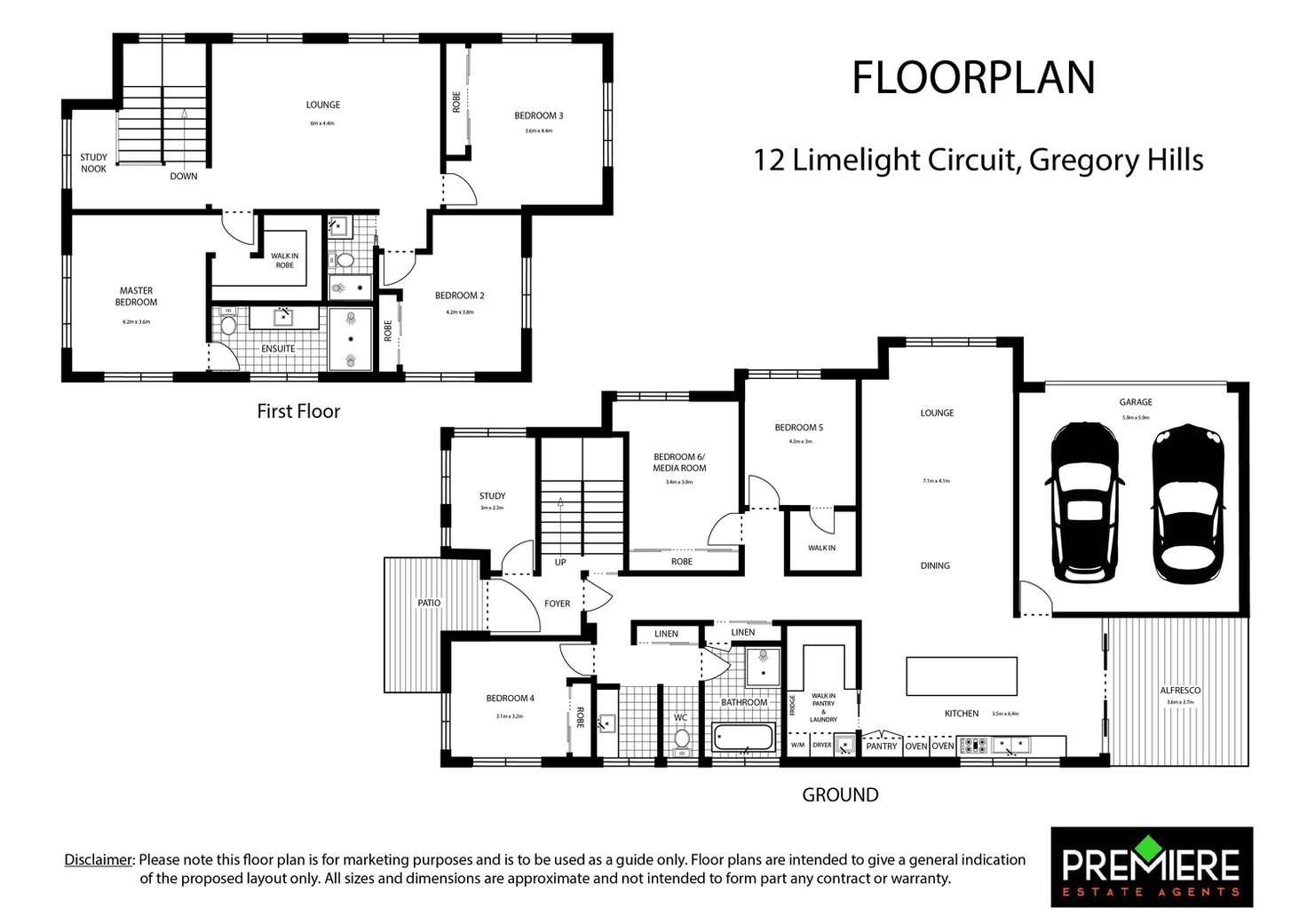 Floorplan of Homely house listing, 12 limelight Circuit, Gregory Hills NSW 2557