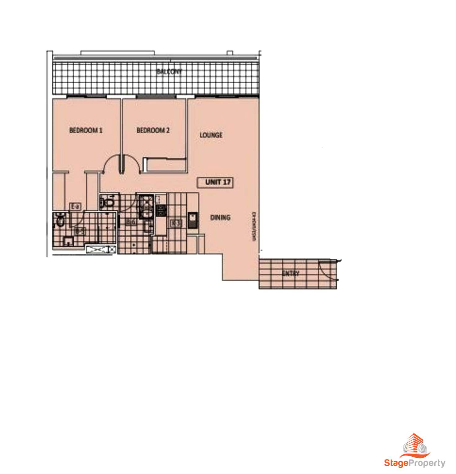 Floorplan of Homely apartment listing, 17/188 Newcastle Street, Northbridge WA 6003