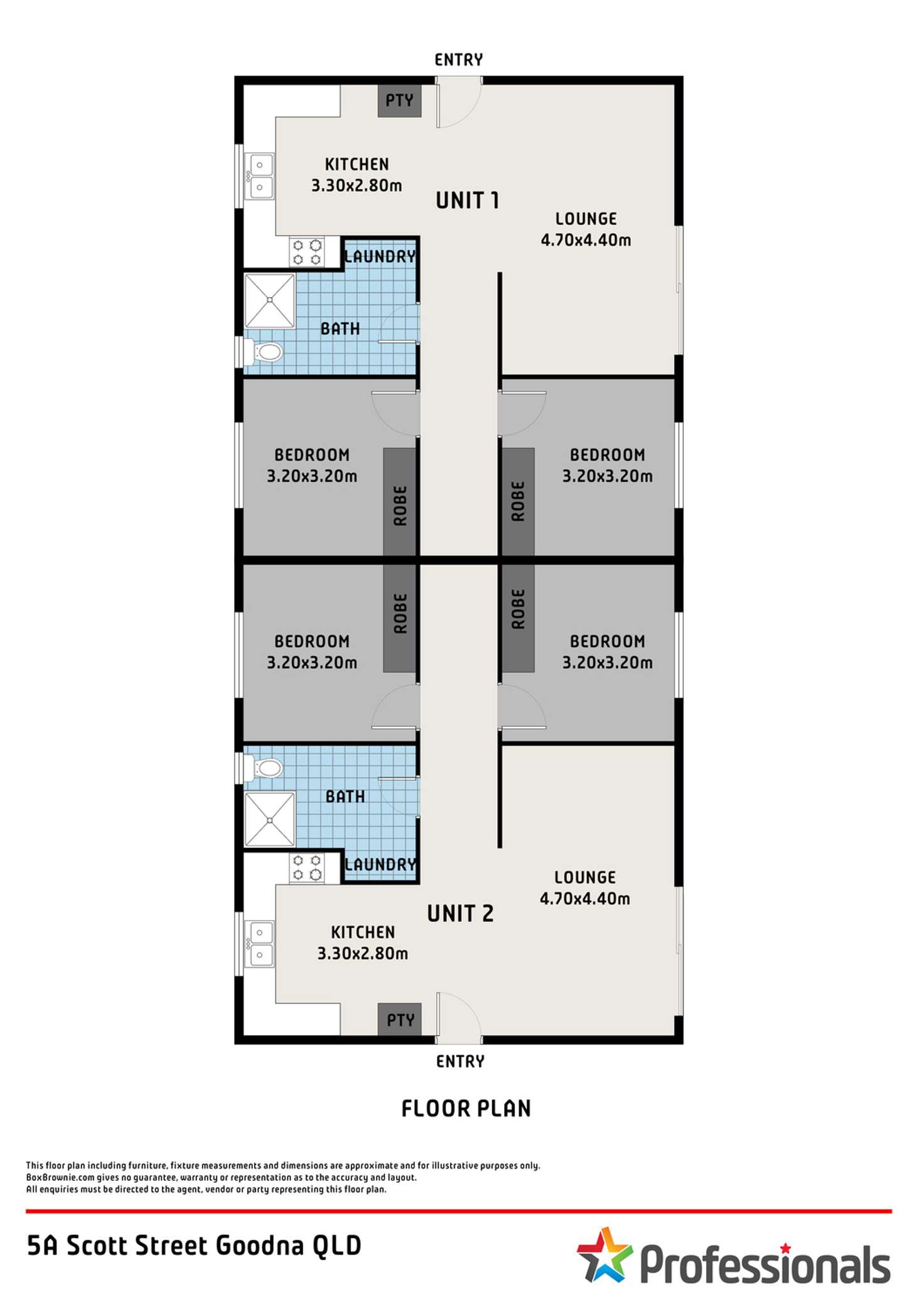 Floorplan of Homely semiDetached listing, 5A Scott Street, Goodna QLD 4300