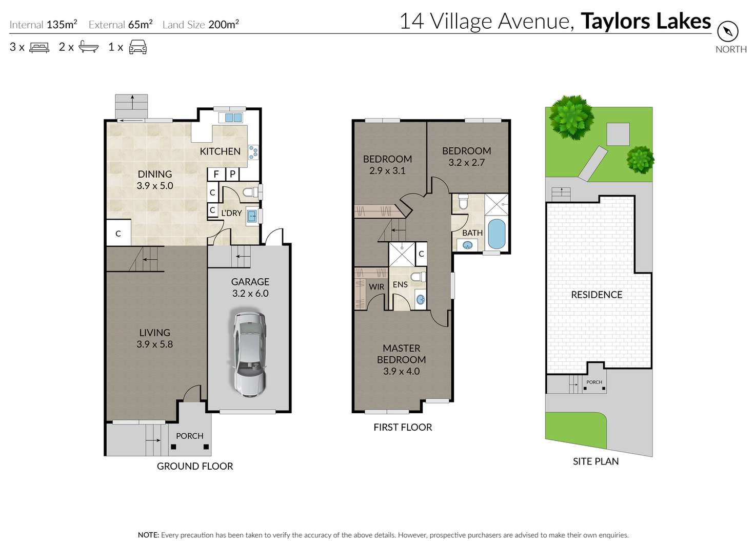 Floorplan of Homely townhouse listing, 14 Village Avenue, Taylors Lakes VIC 3038