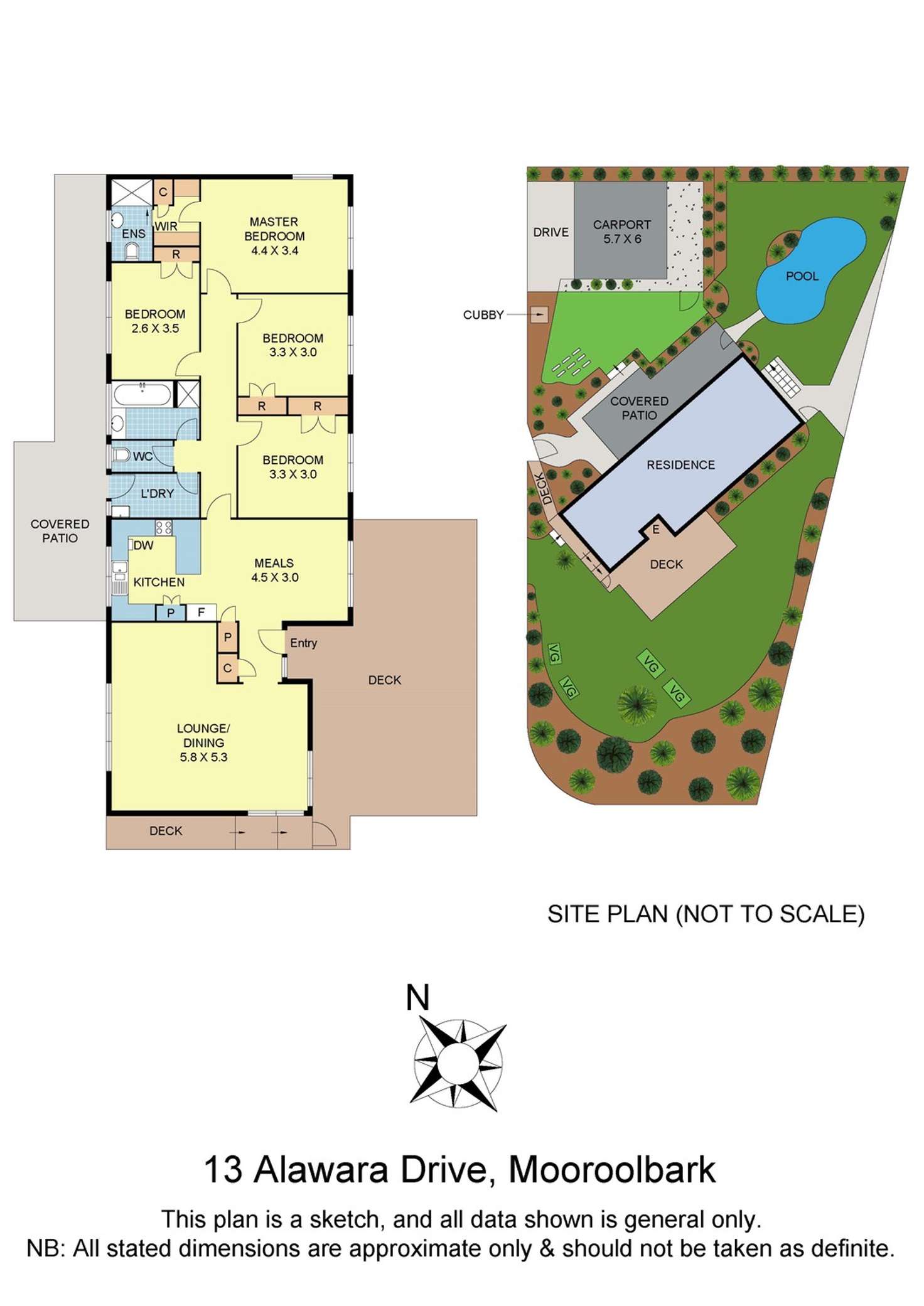 Floorplan of Homely house listing, 13 Alawara Drive, Mooroolbark VIC 3138