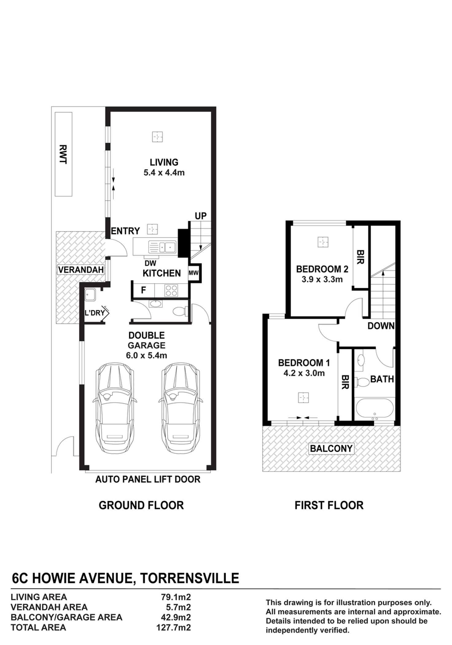 Floorplan of Homely townhouse listing, 6C Howie Avenue, Torrensville SA 5031