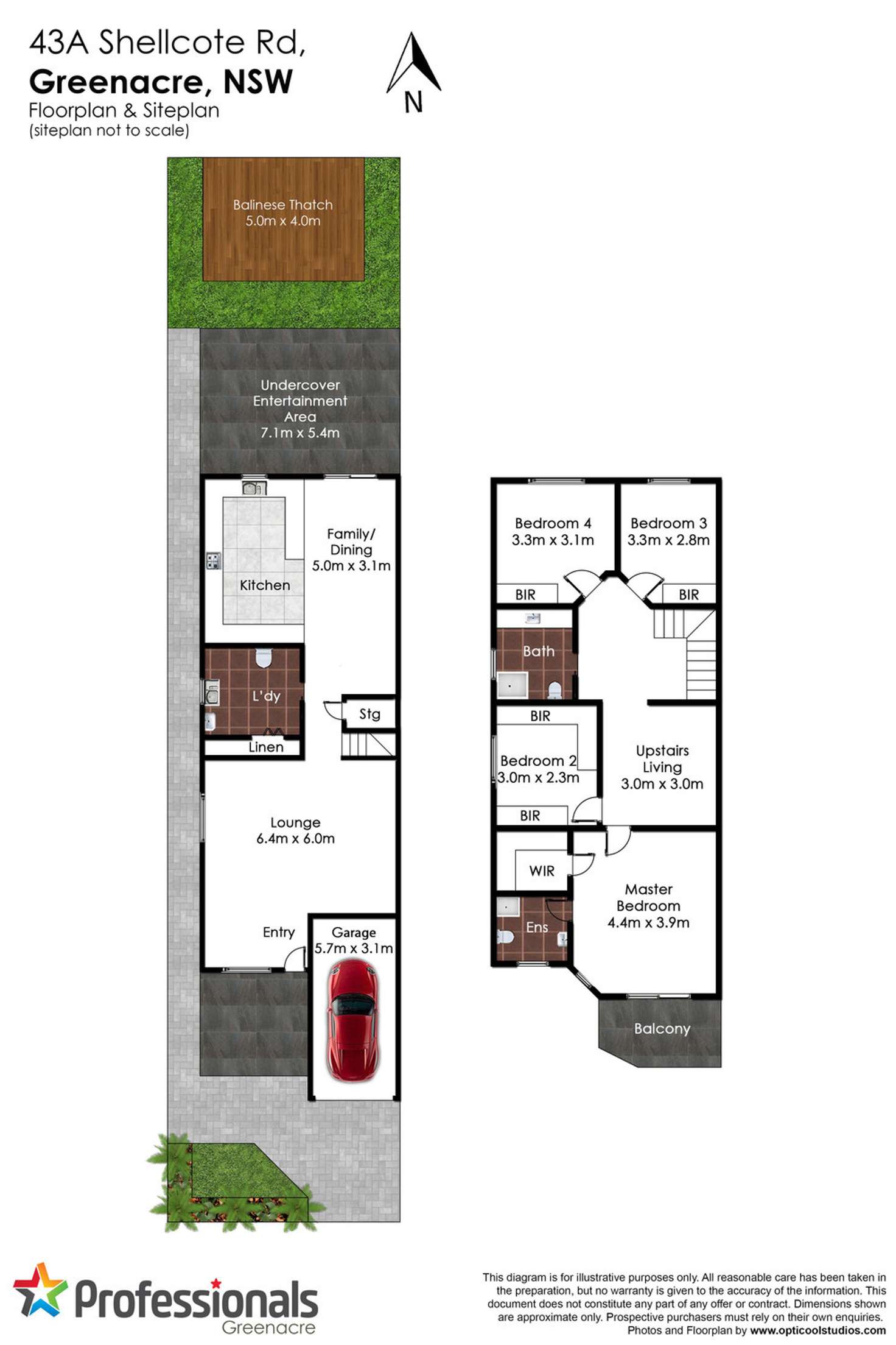 Floorplan of Homely semiDetached listing, 43A Shellcote Road, Greenacre NSW 2190