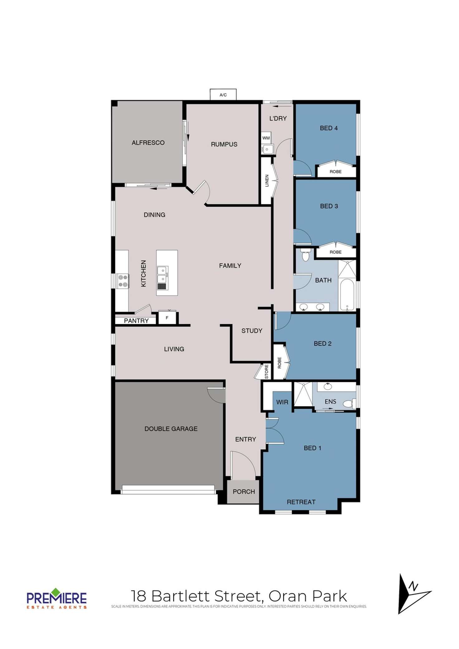 Floorplan of Homely house listing, 18 Bartlett Street, Oran Park NSW 2570