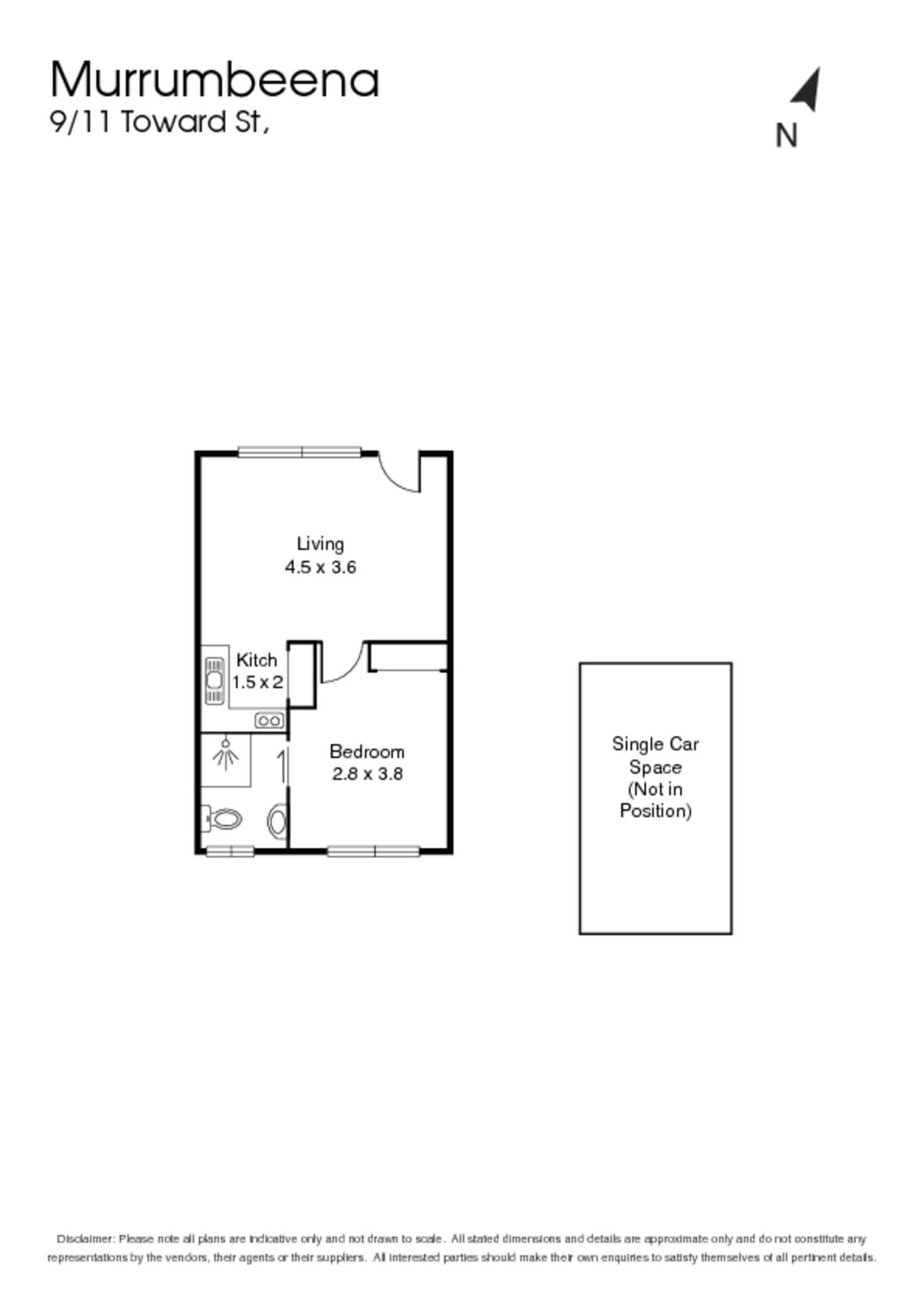 Floorplan of Homely apartment listing, 9/11 Toward Street, Murrumbeena VIC 3163